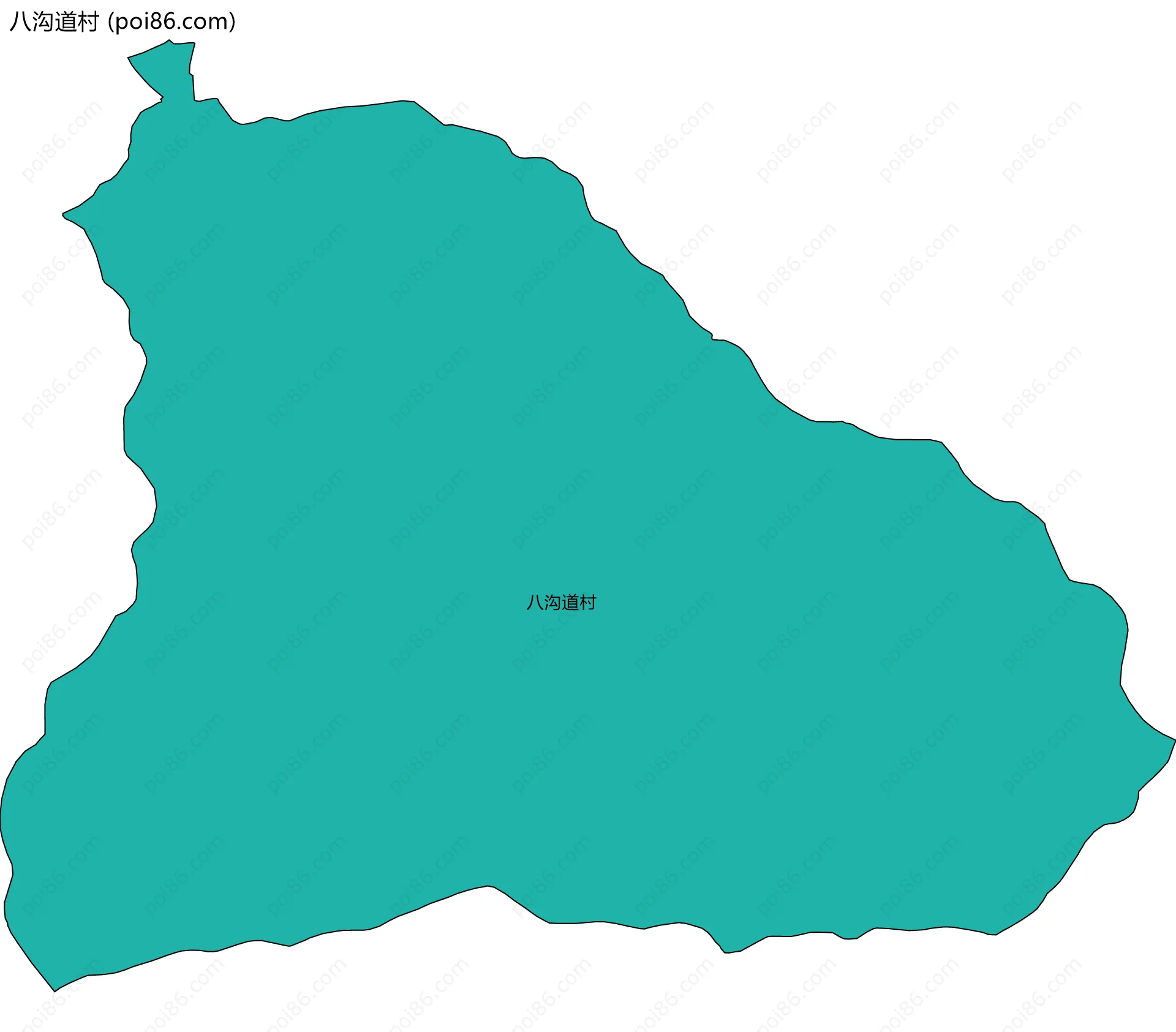 八沟道村边界地图