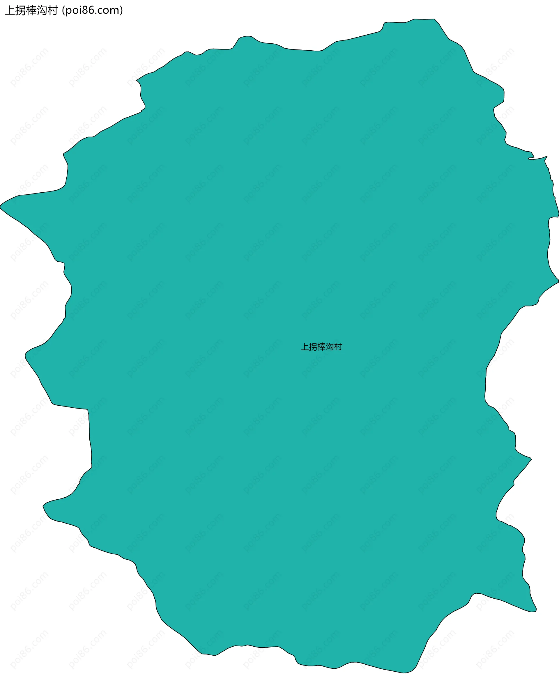 上拐棒沟村边界地图