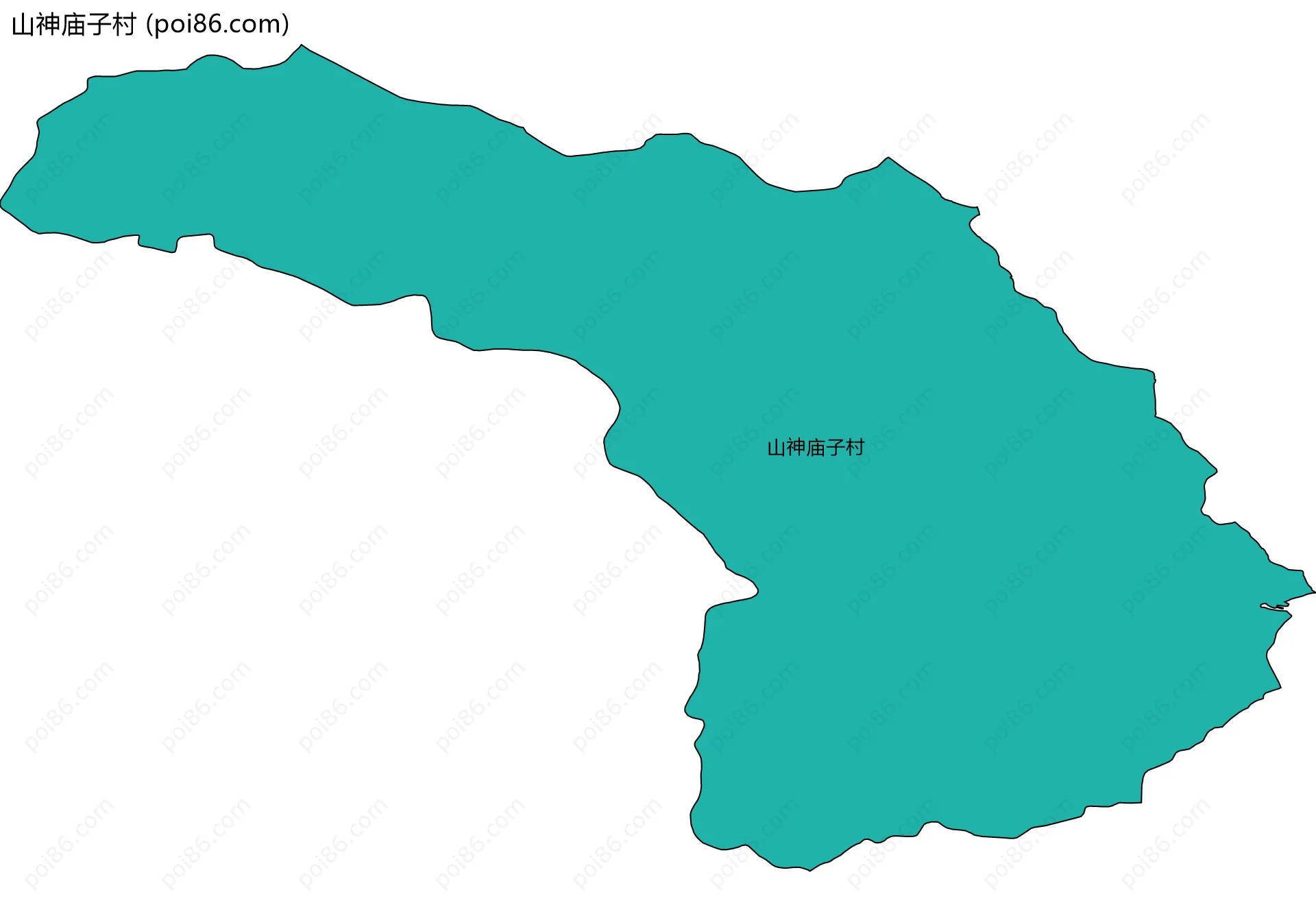 山神庙子村边界地图