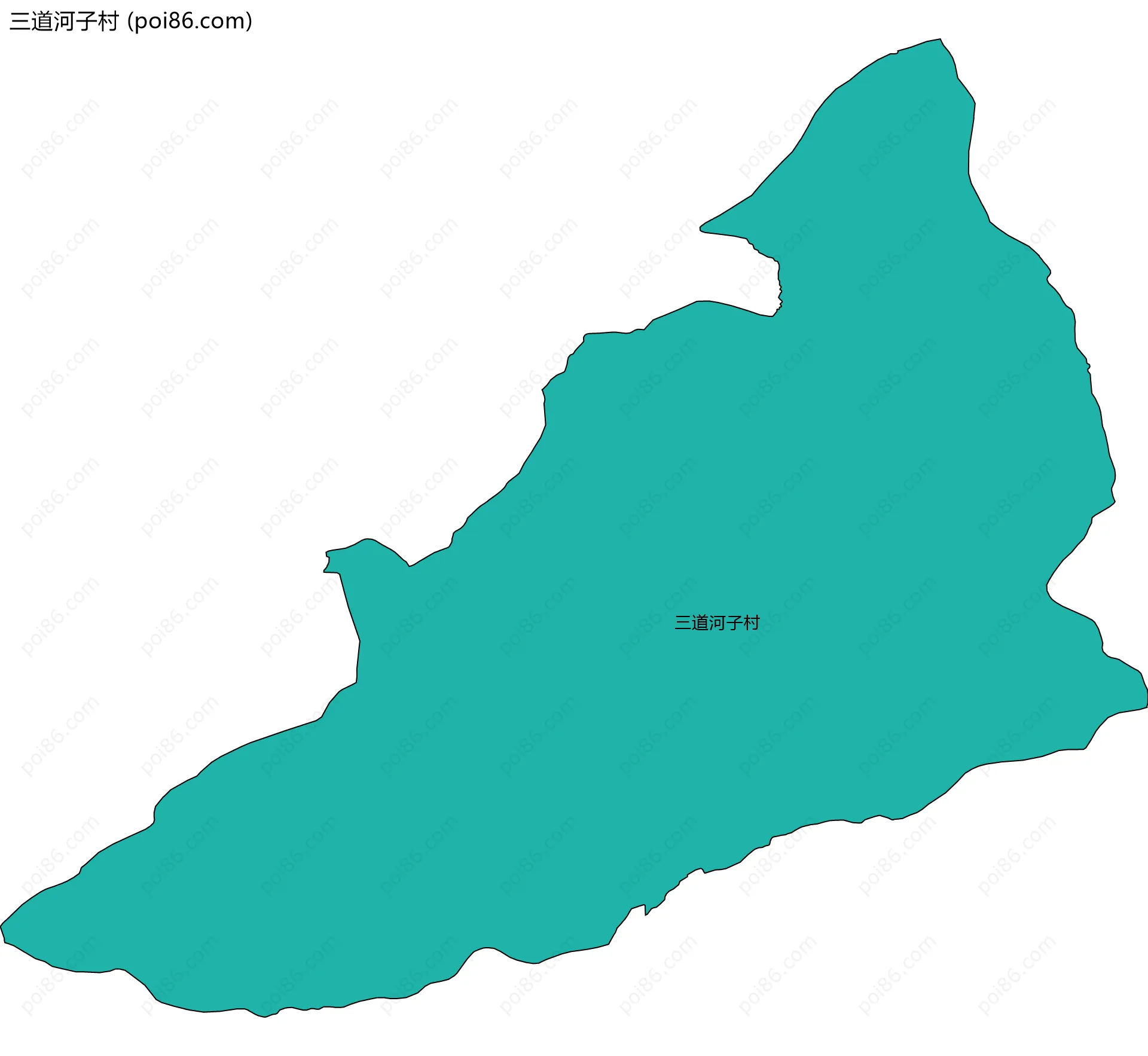 三道河子村边界地图
