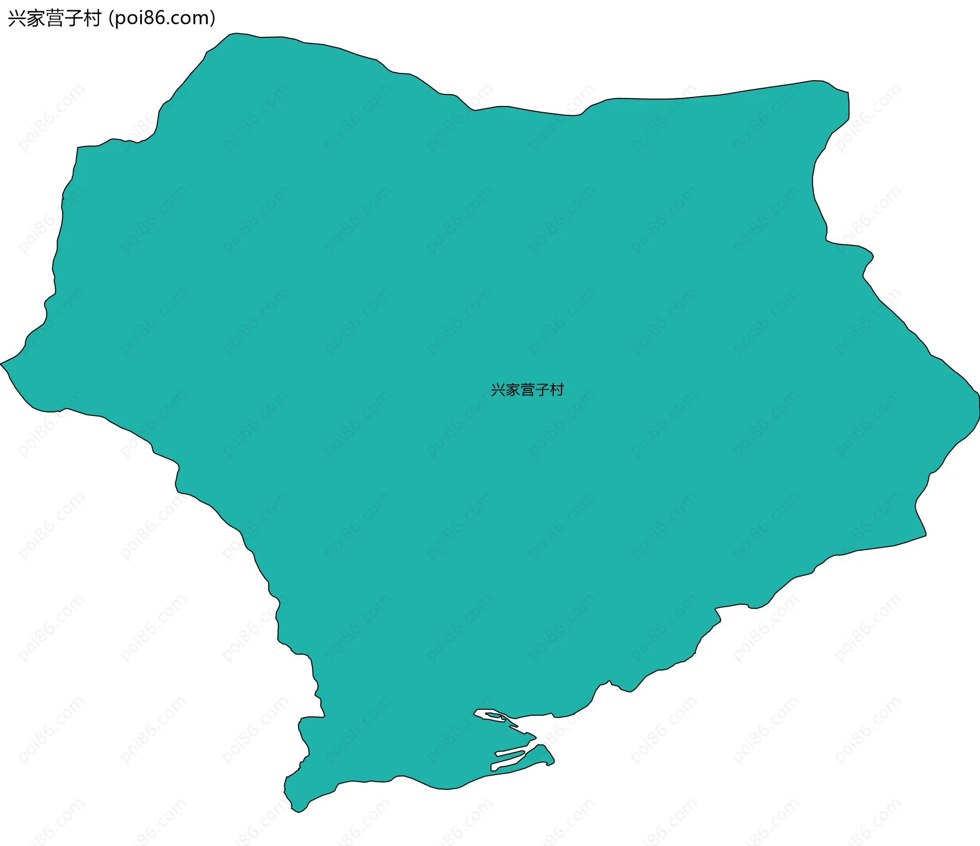 兴家营子村边界地图