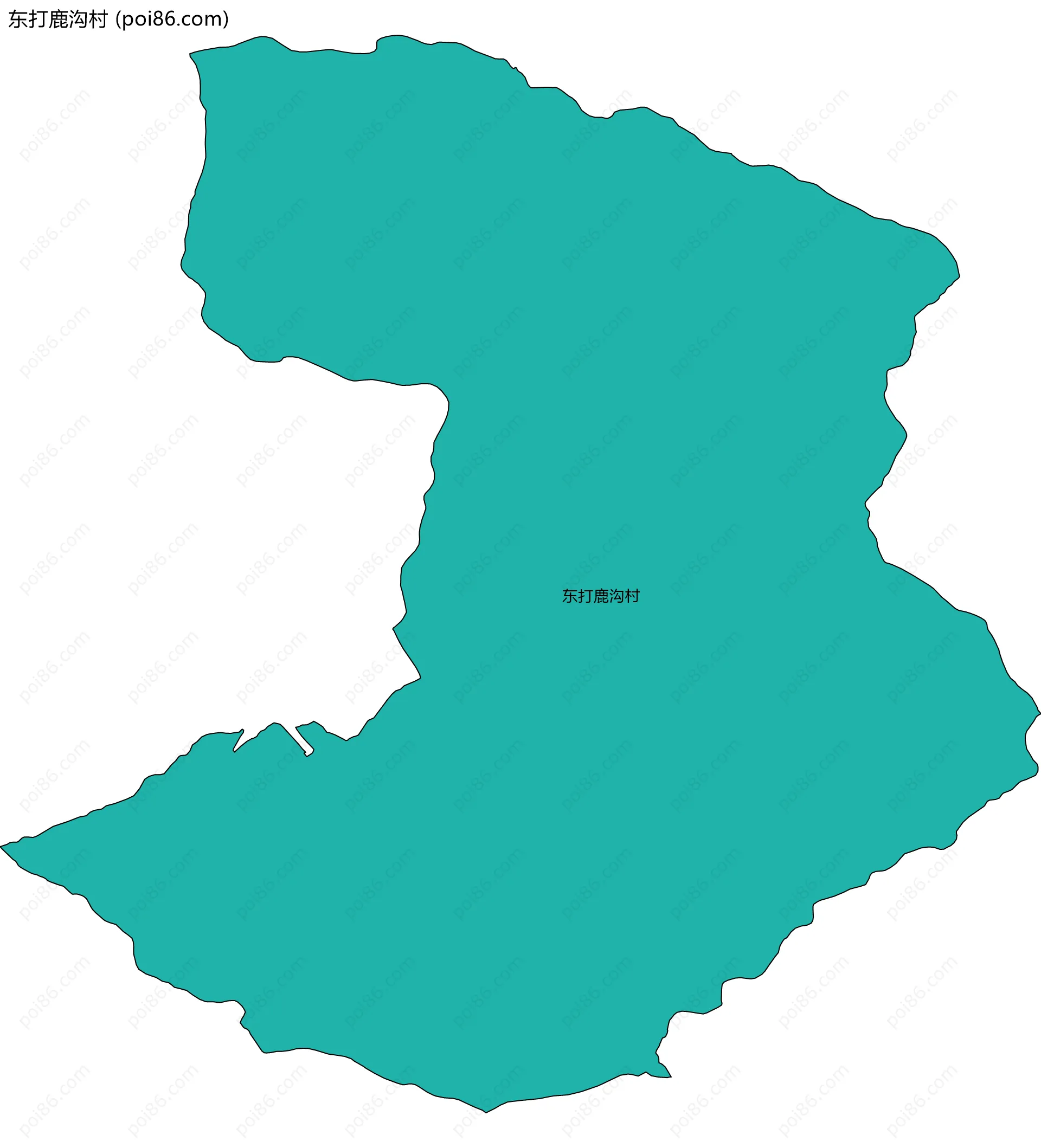 东打鹿沟村边界地图
