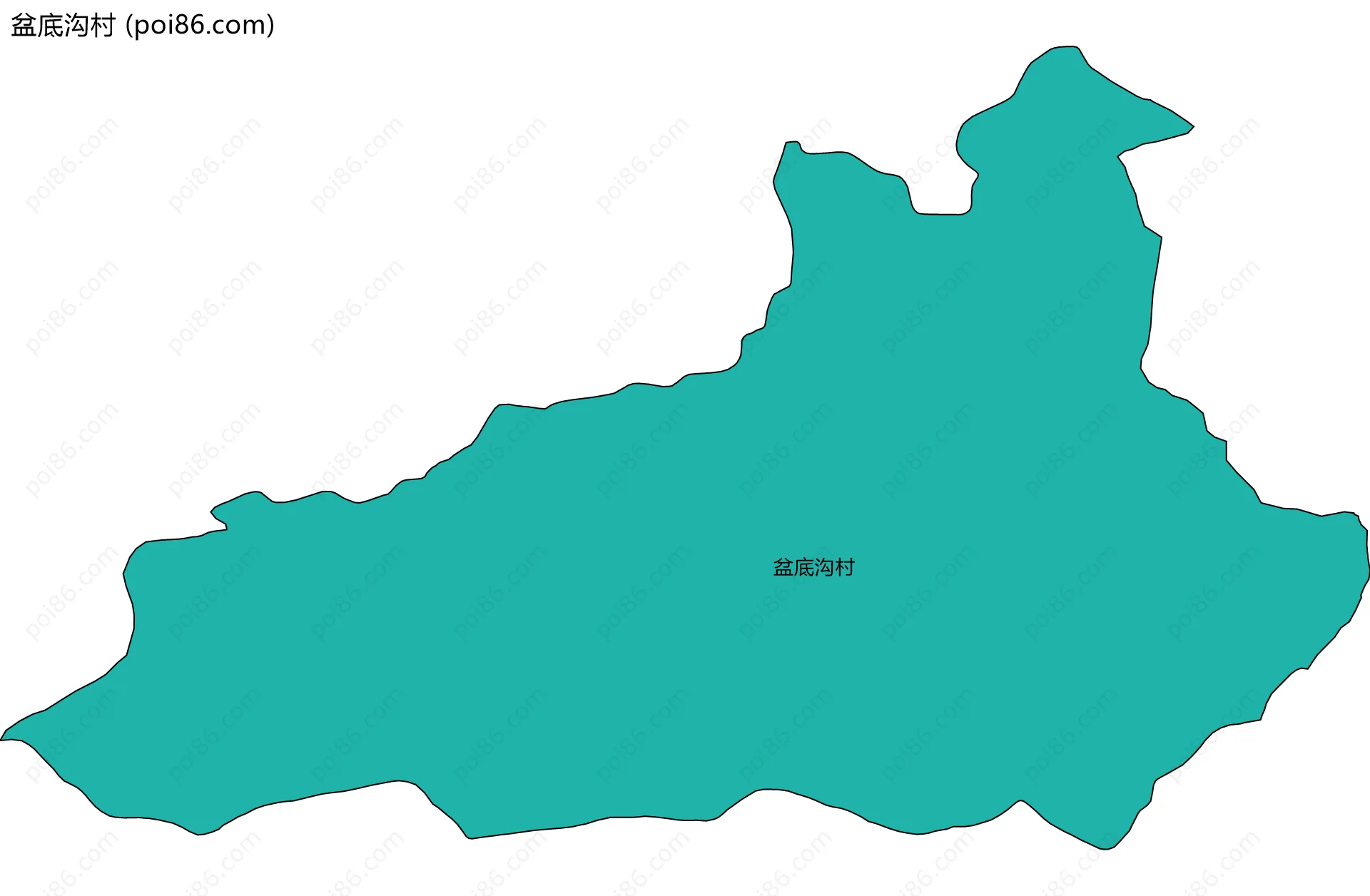 盆底沟村边界地图