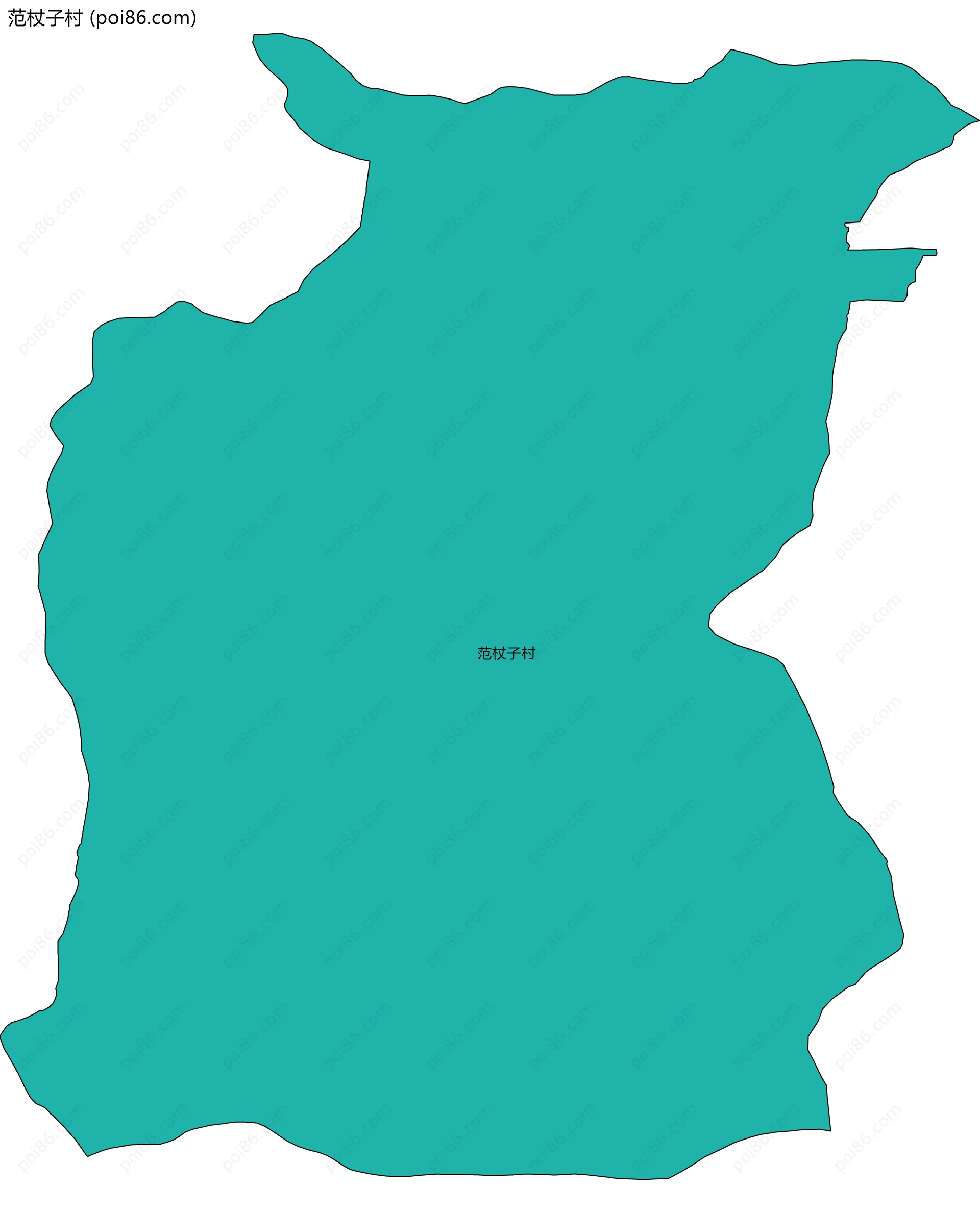 范杖子村边界地图
