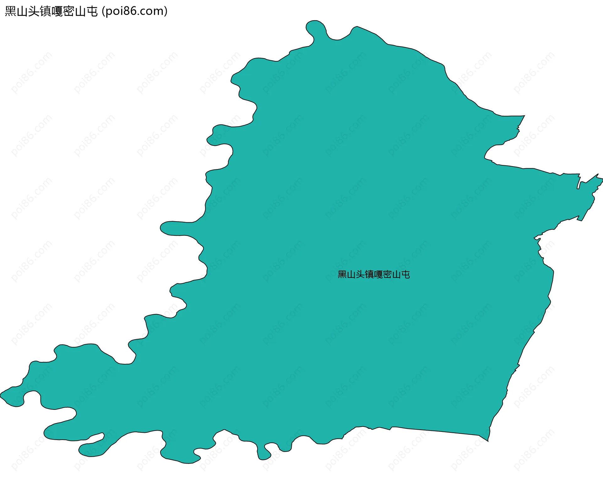黑山头镇嘎密山屯边界地图
