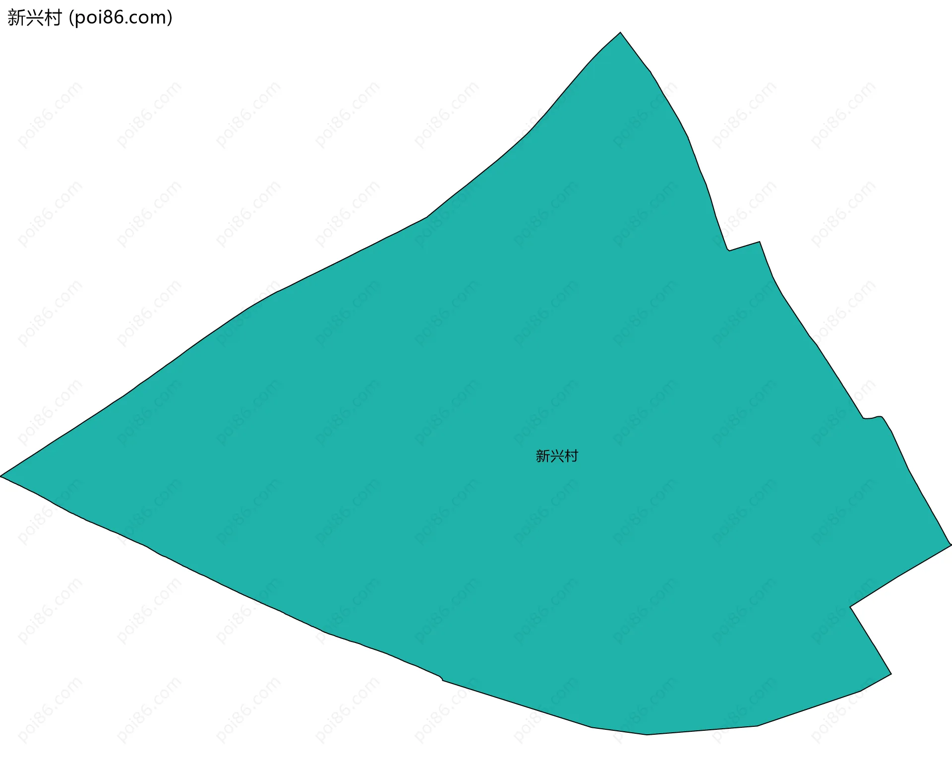 新兴村边界地图