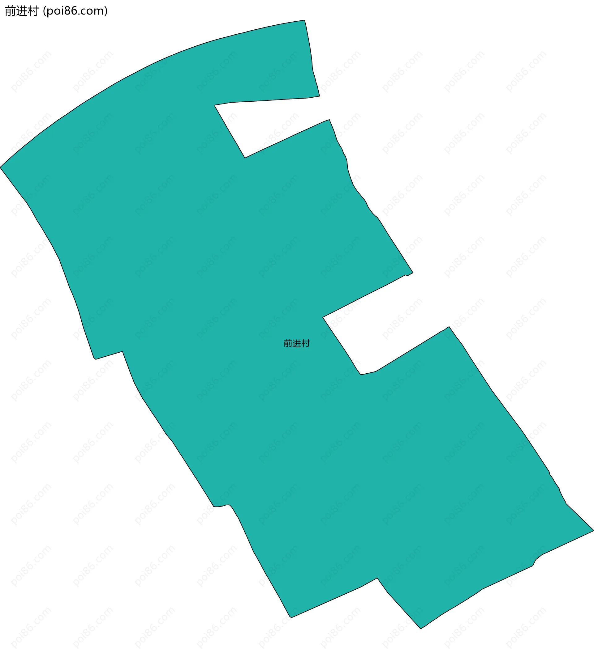 前进村边界地图