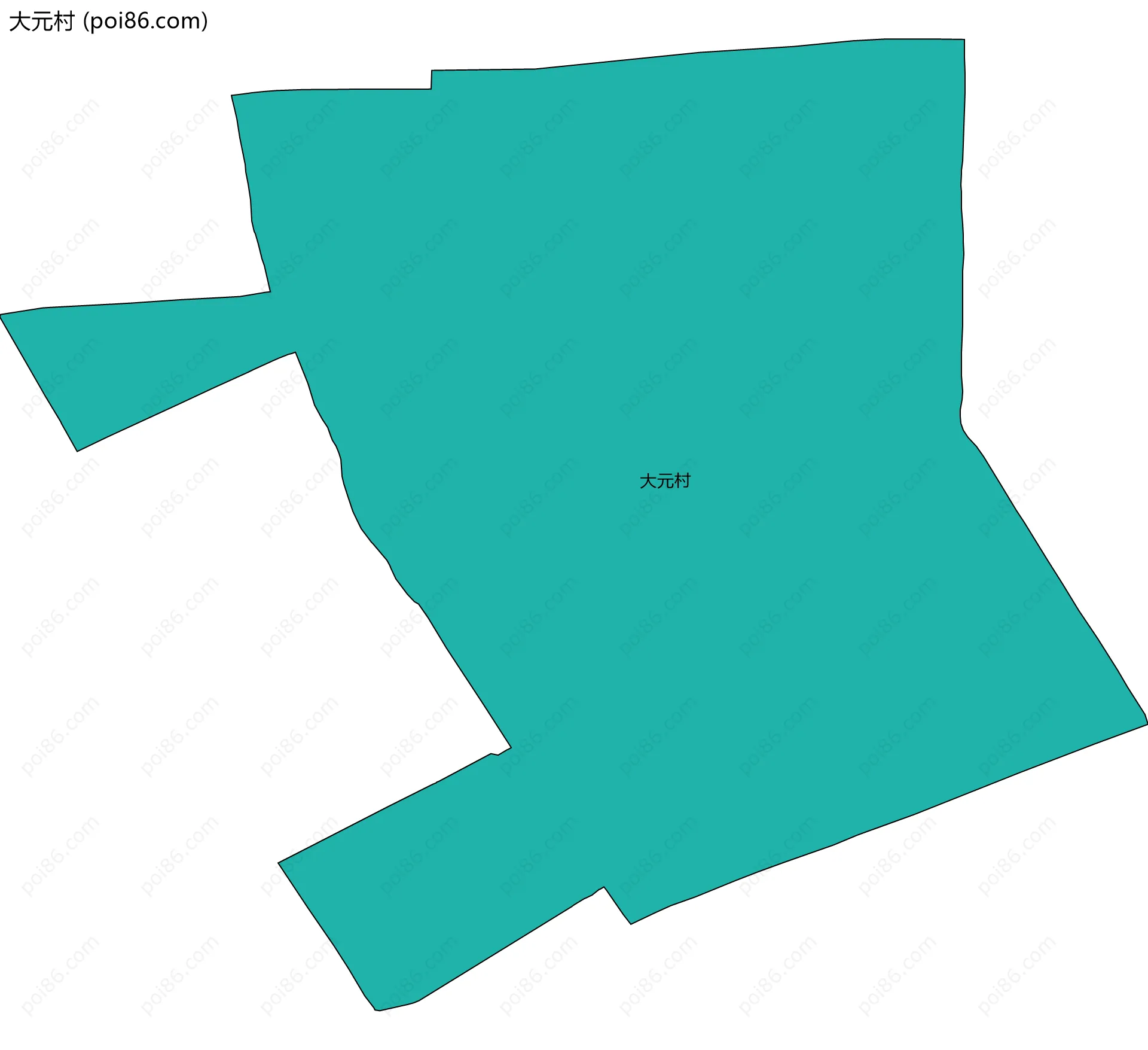 大元村边界地图