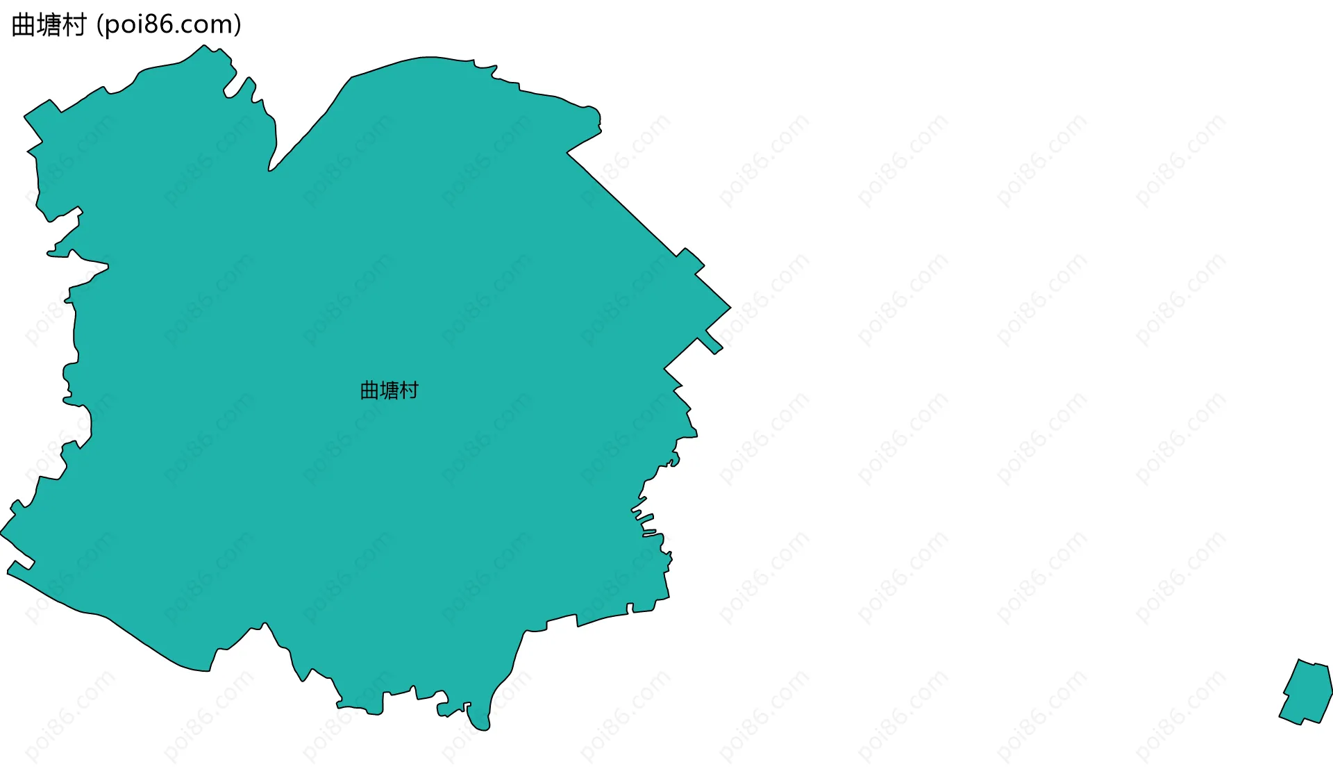 曲塘村边界地图