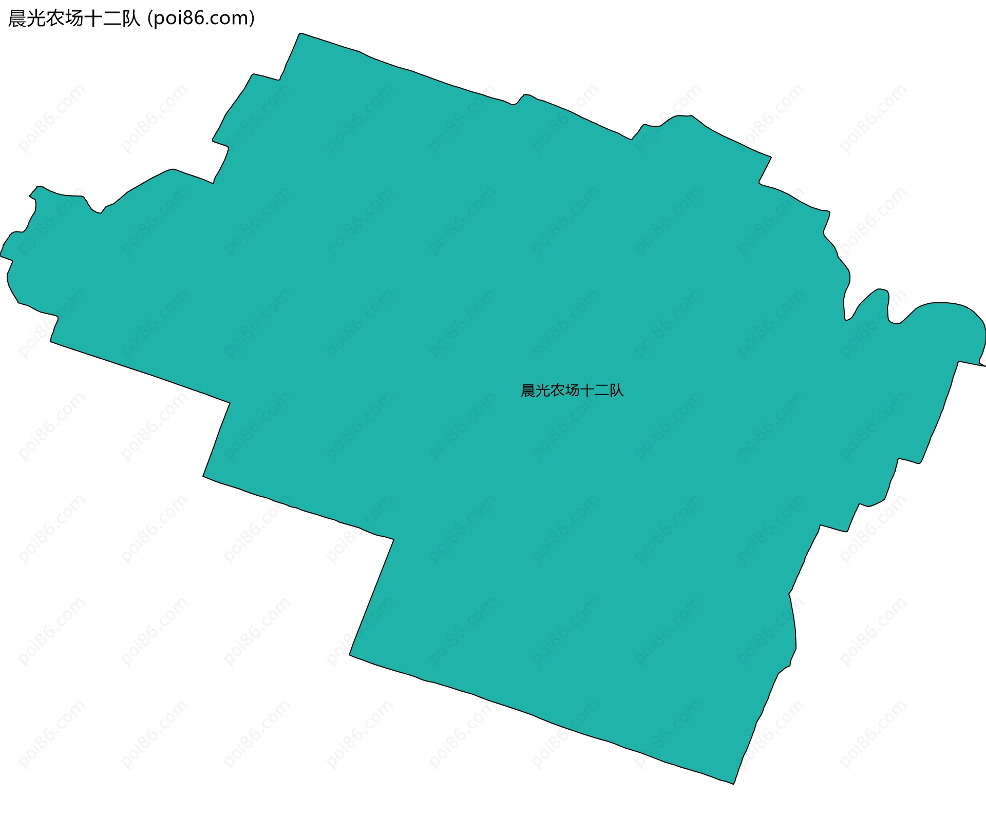 晨光农场十二队边界地图