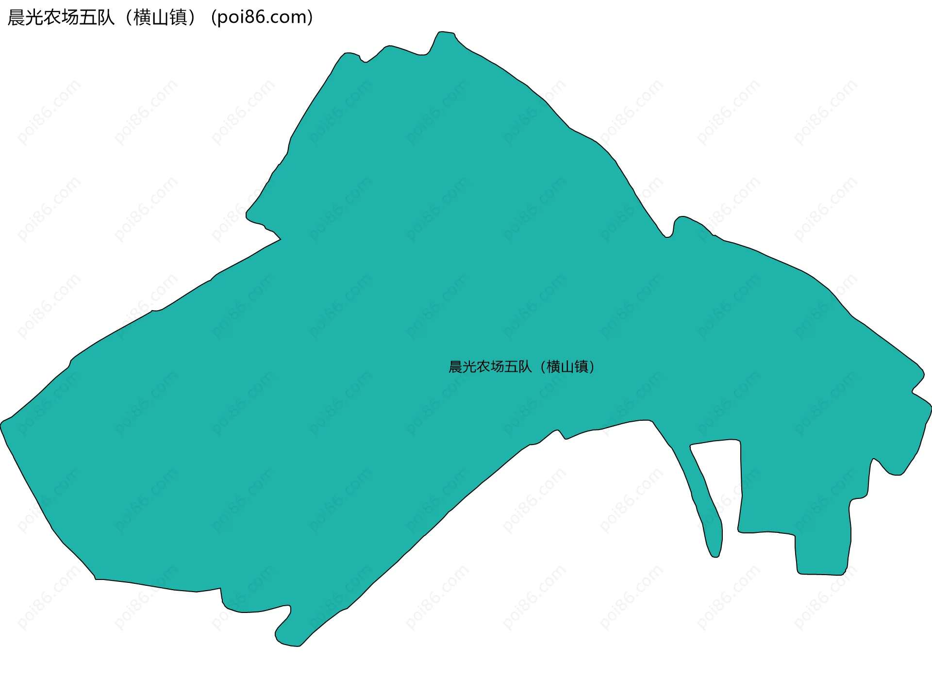 晨光农场五队（横山镇）边界地图