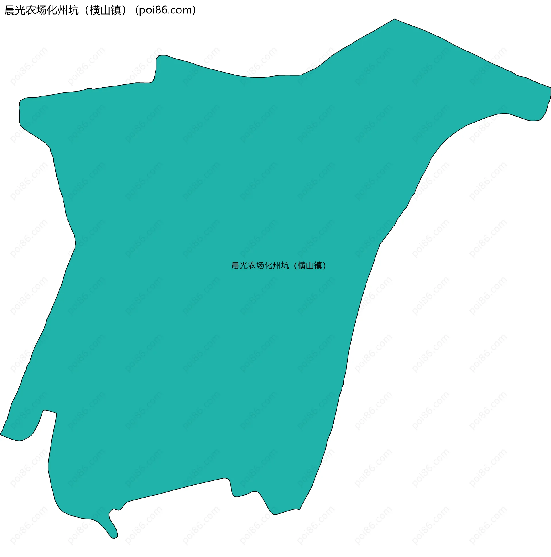 晨光农场化州坑（横山镇）边界地图
