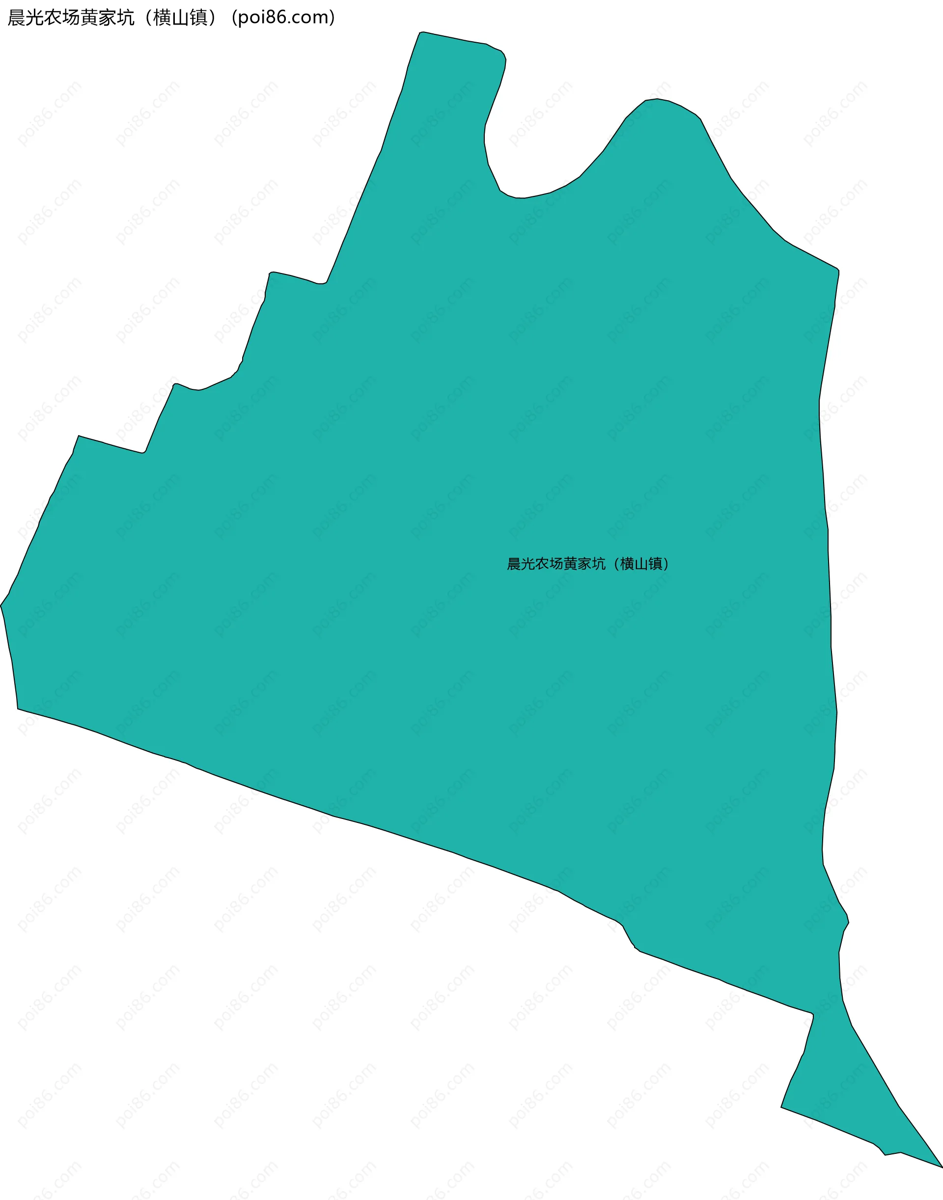 晨光农场黄家坑（横山镇）边界地图