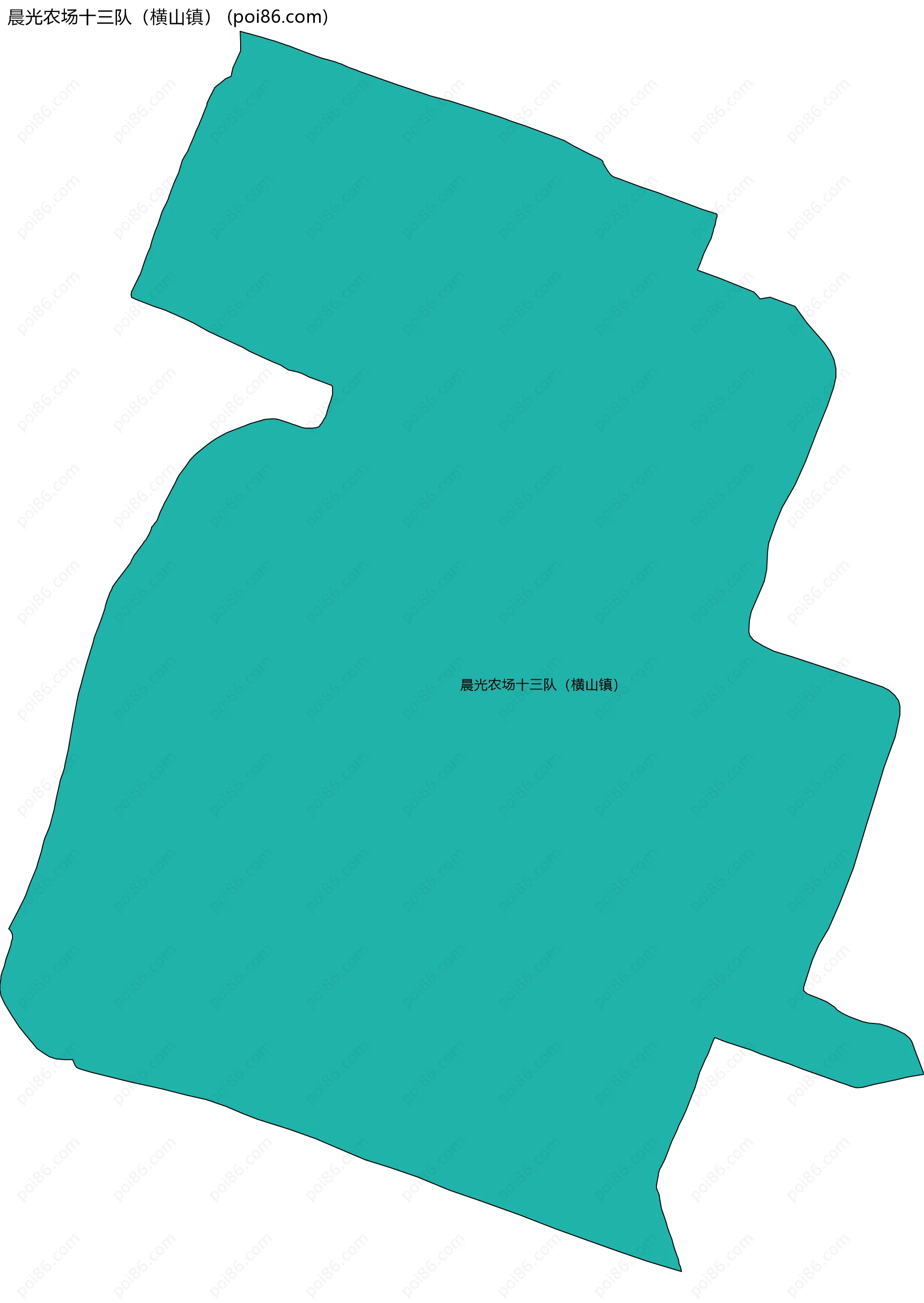 晨光农场十三队（横山镇）边界地图