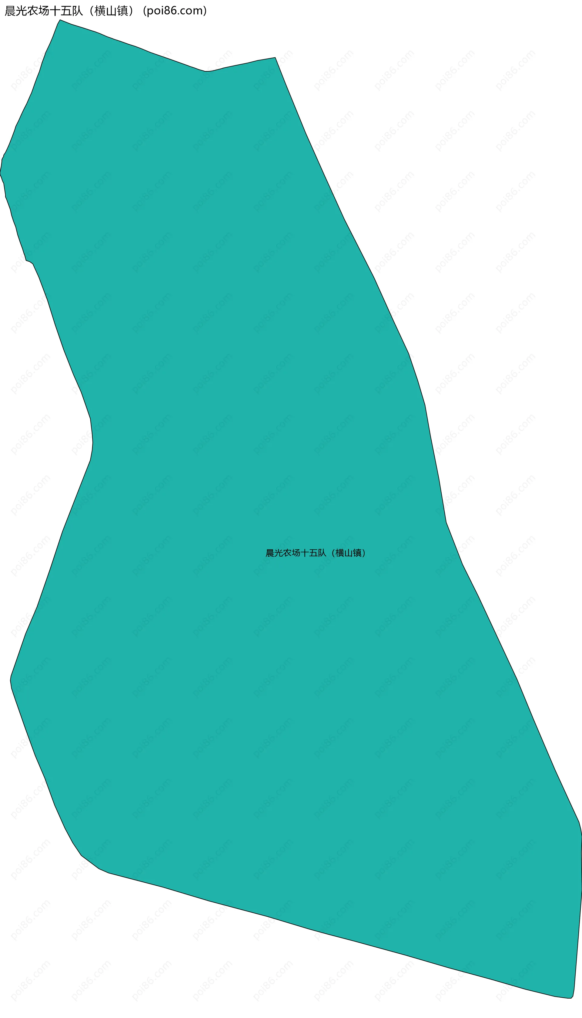 晨光农场十五队（横山镇）边界地图