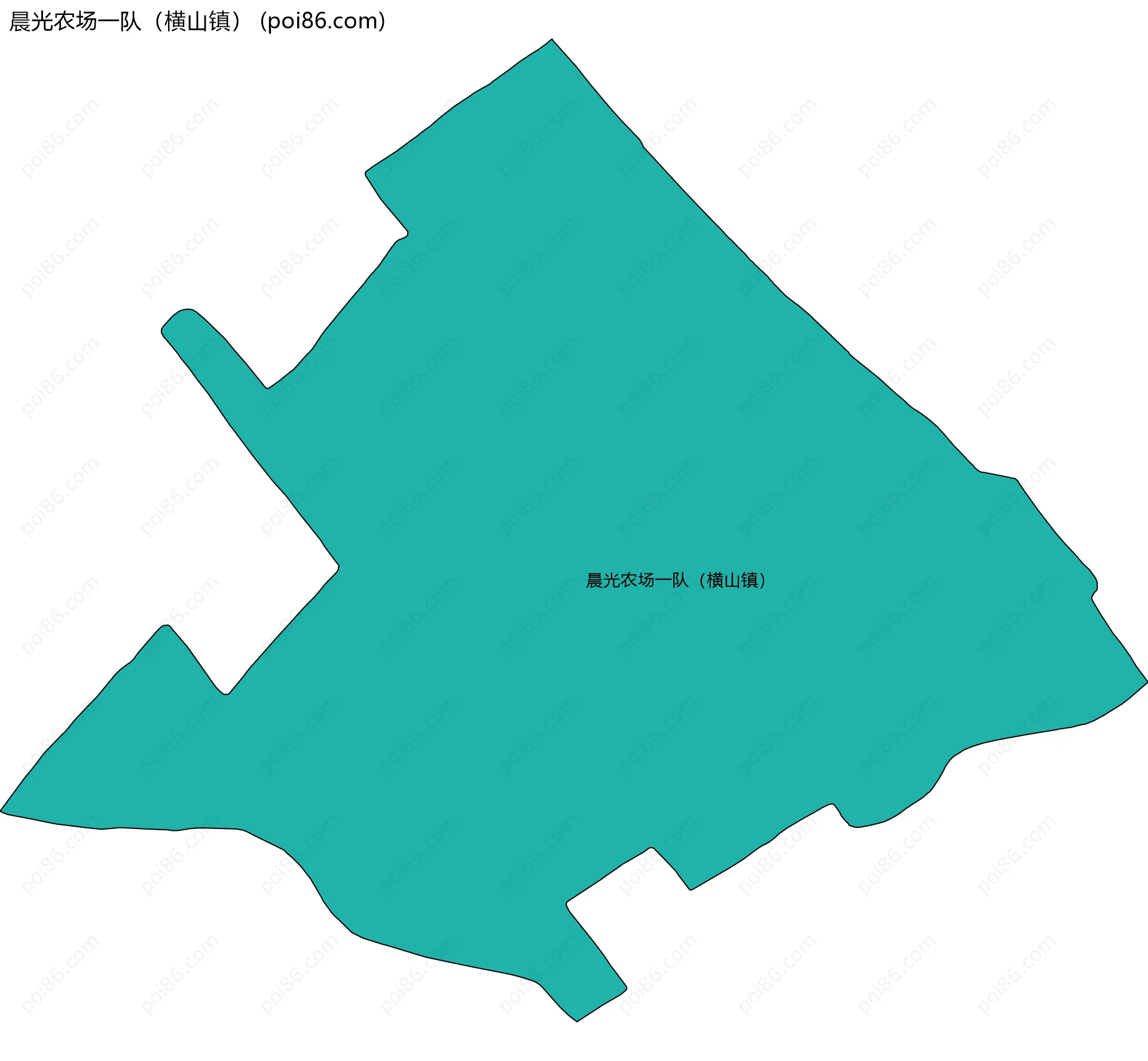 晨光农场一队（横山镇）边界地图
