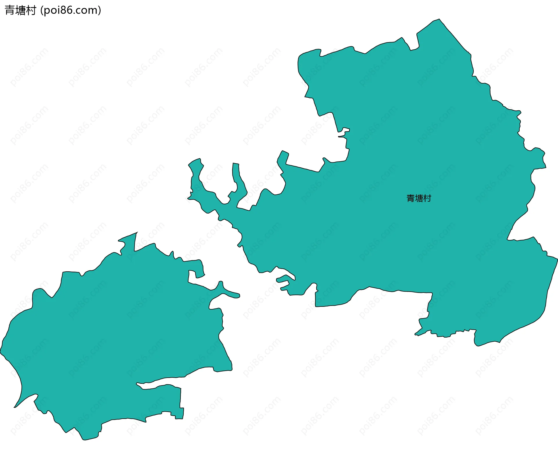 青塘村边界地图