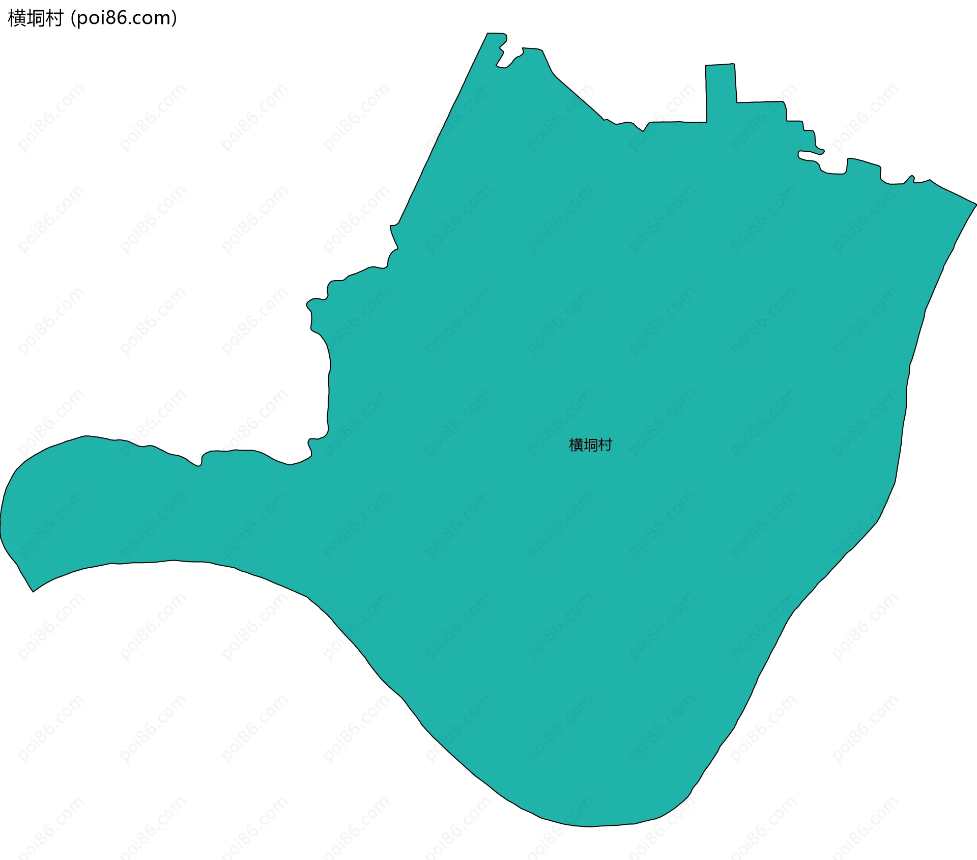 横垌村边界地图
