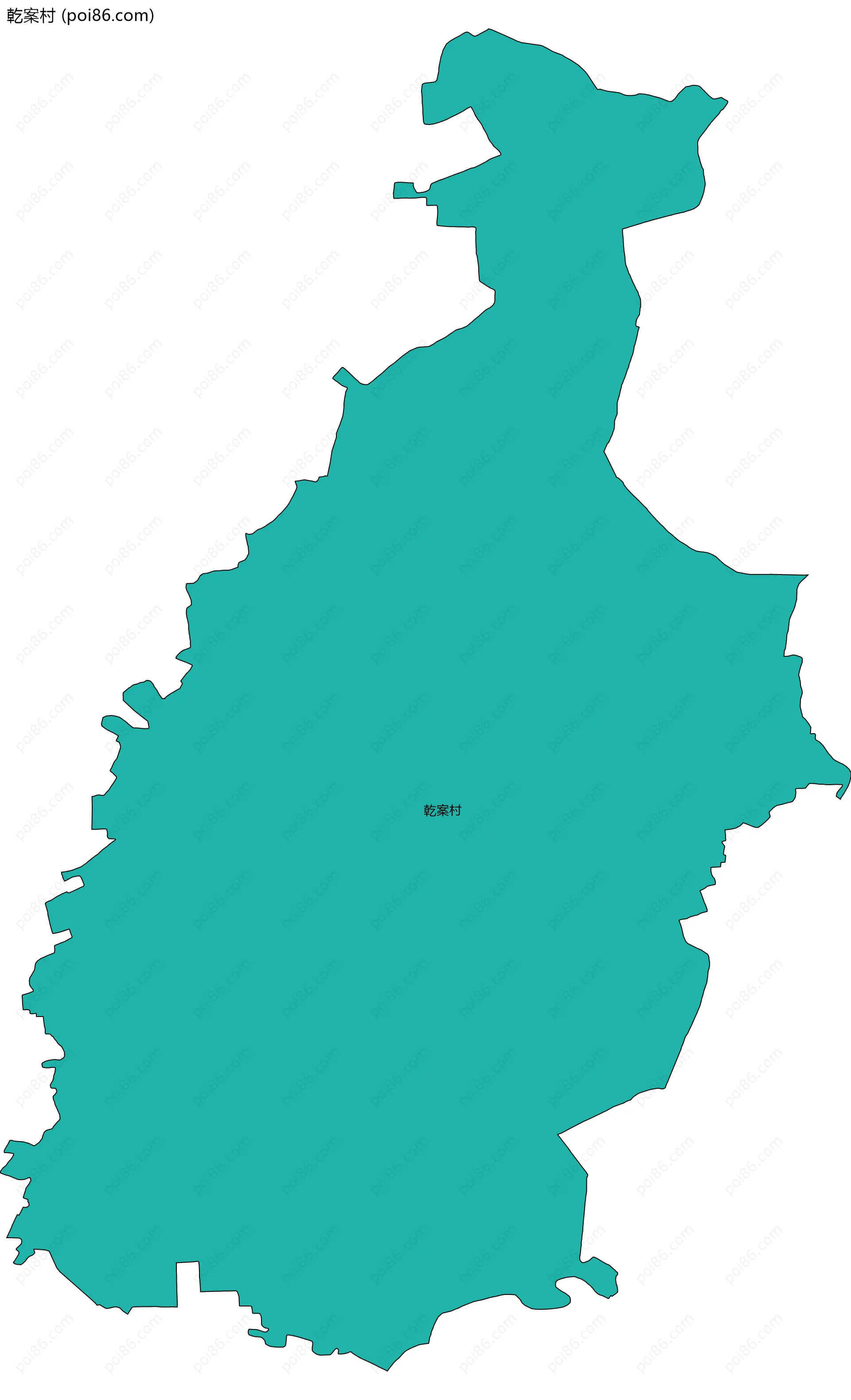 乾案村边界地图