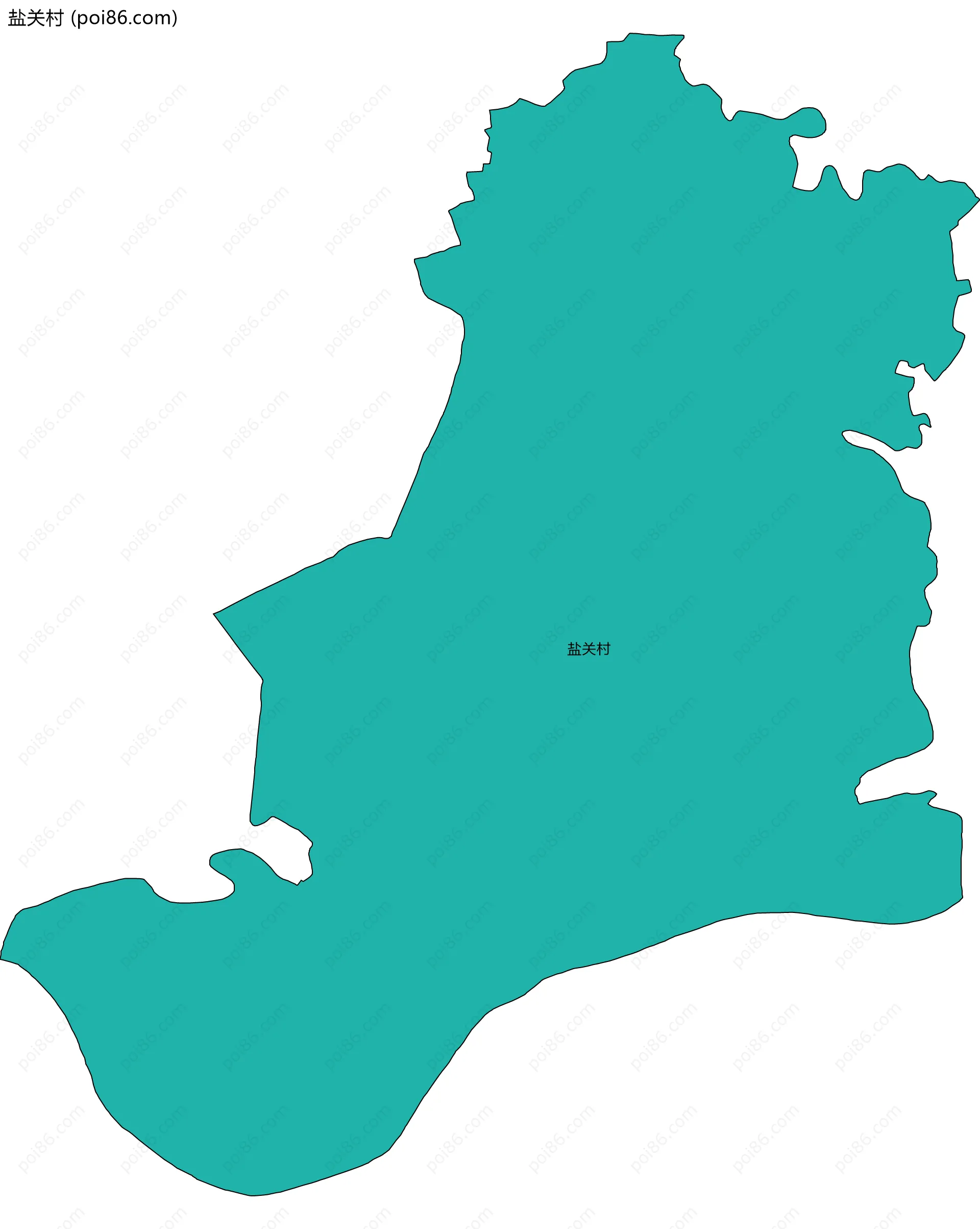 盐关村边界地图