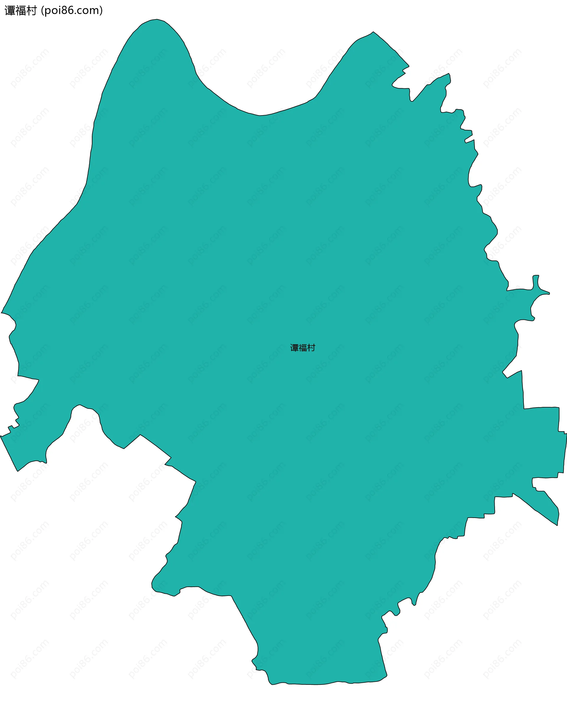 谭福村边界地图