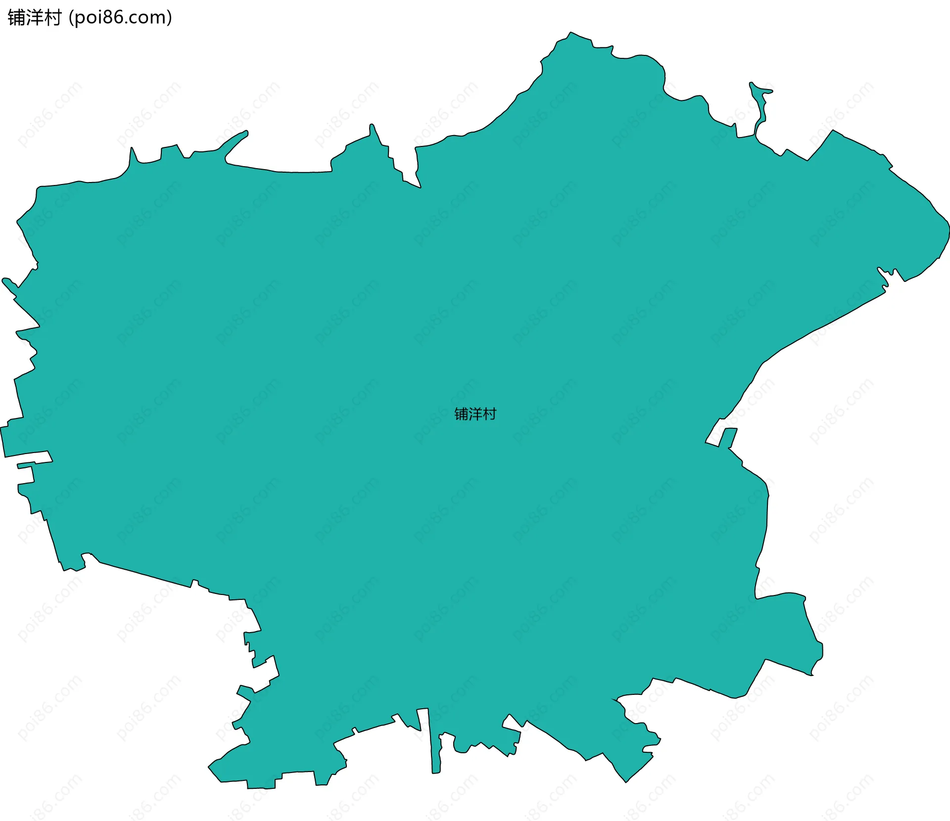 铺洋村边界地图