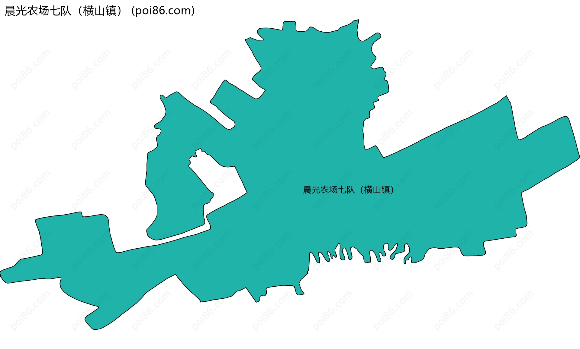 晨光农场七队（横山镇）边界地图