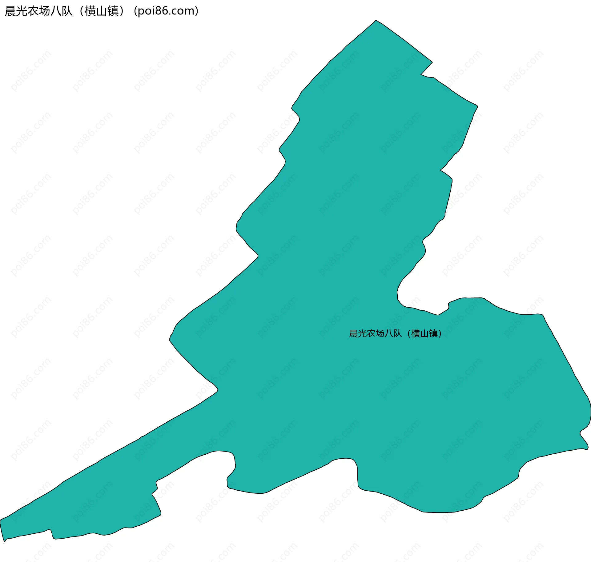晨光农场八队（横山镇）边界地图