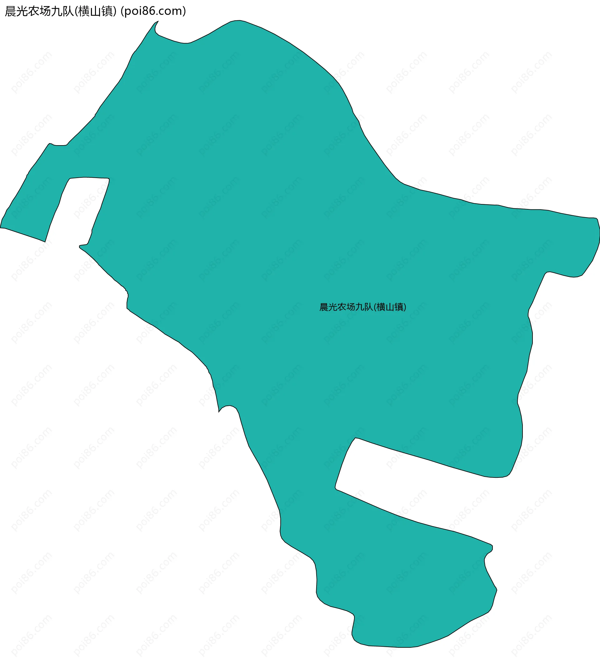 晨光农场九队(横山镇)边界地图