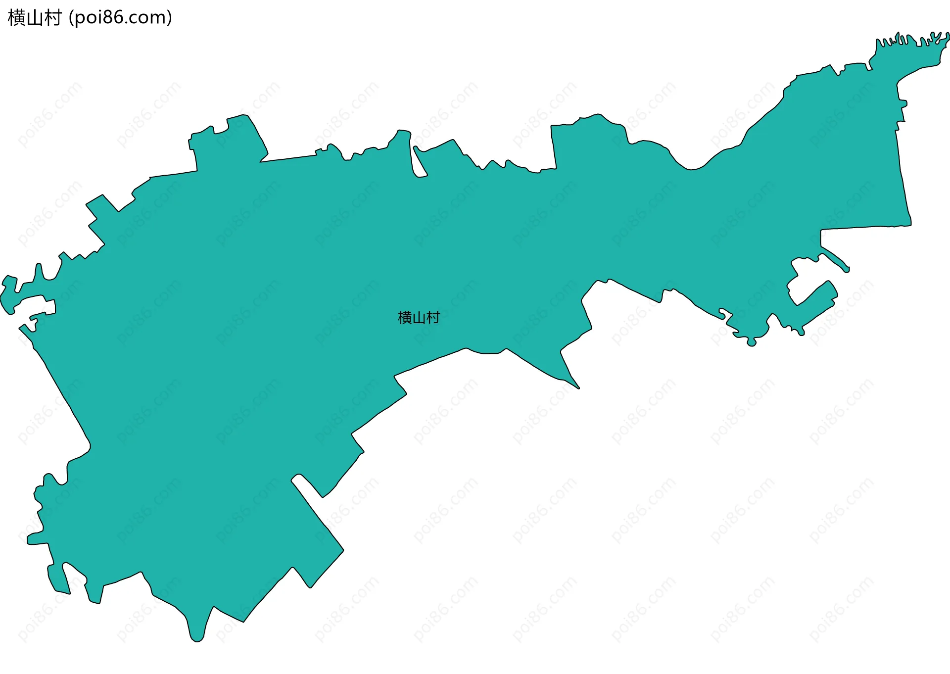 横山村边界地图