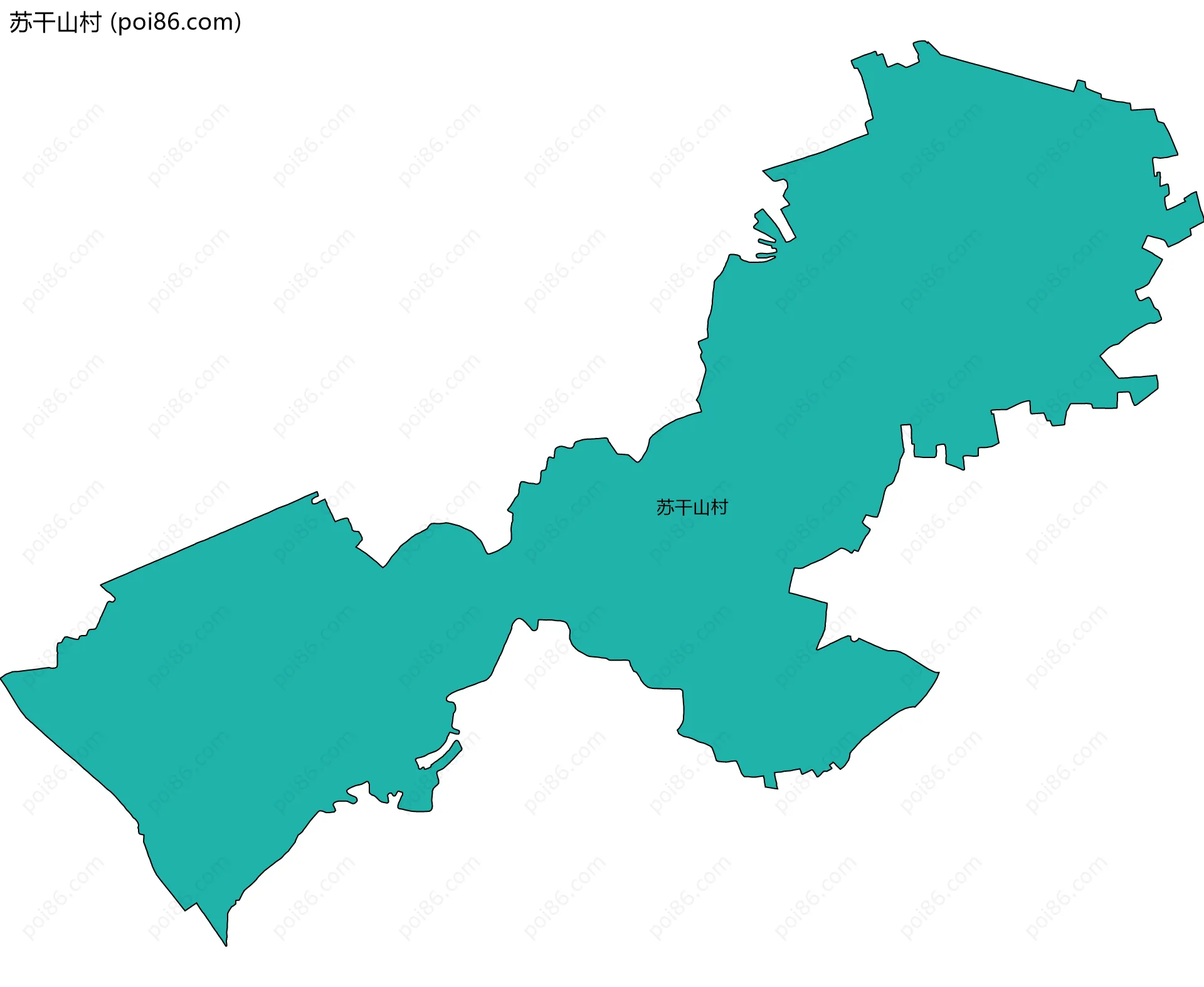苏干山村边界地图