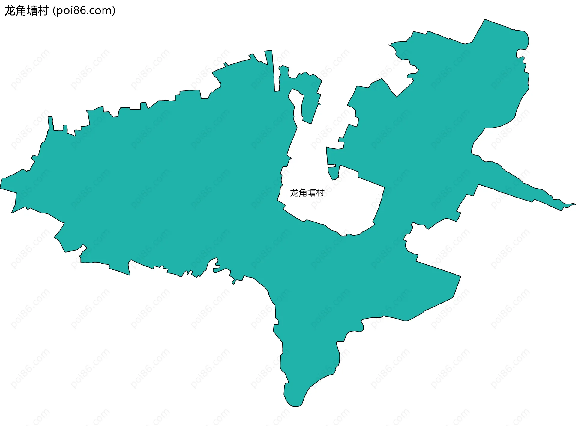 龙角塘村边界地图