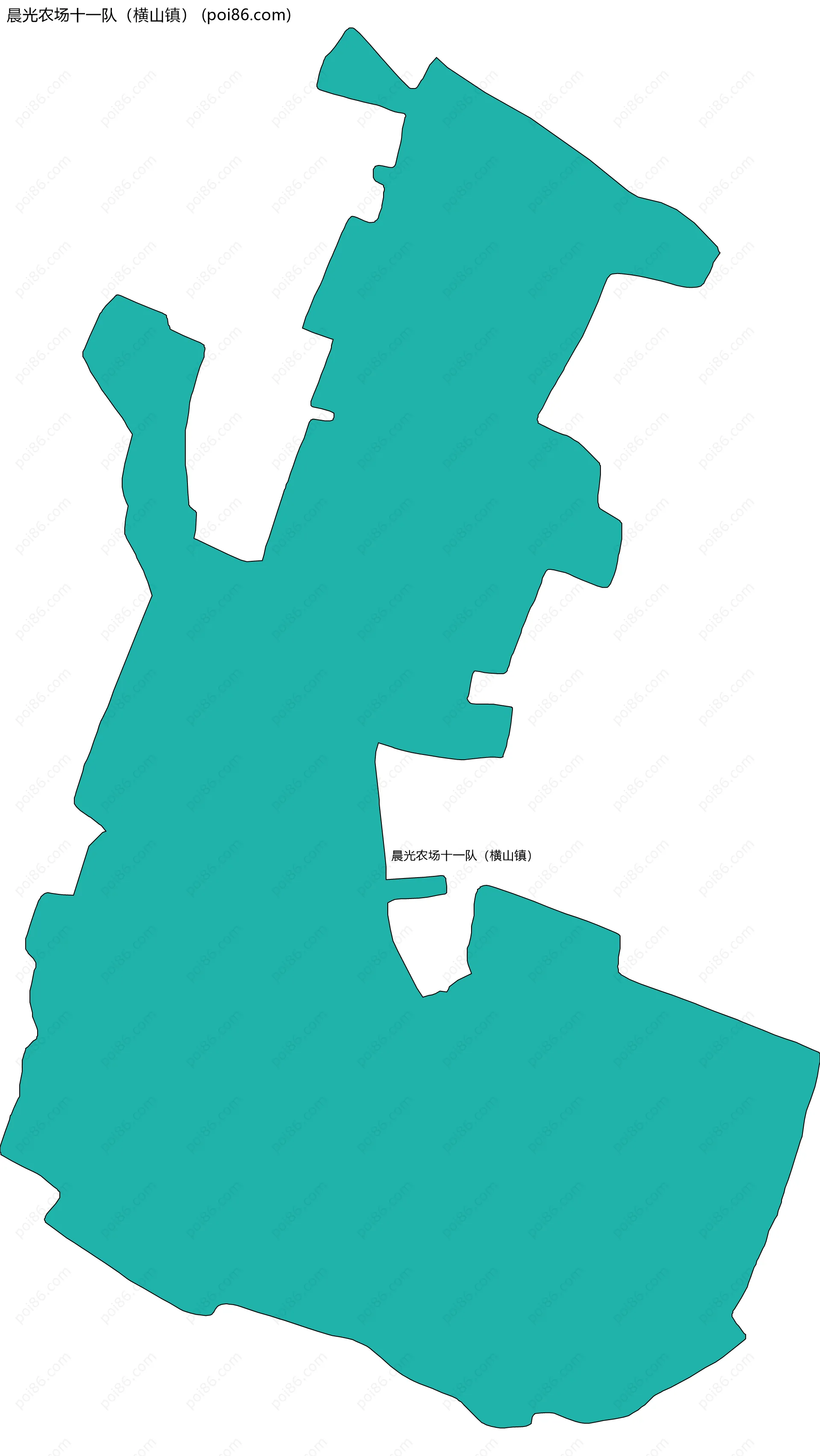 晨光农场十一队（横山镇）边界地图