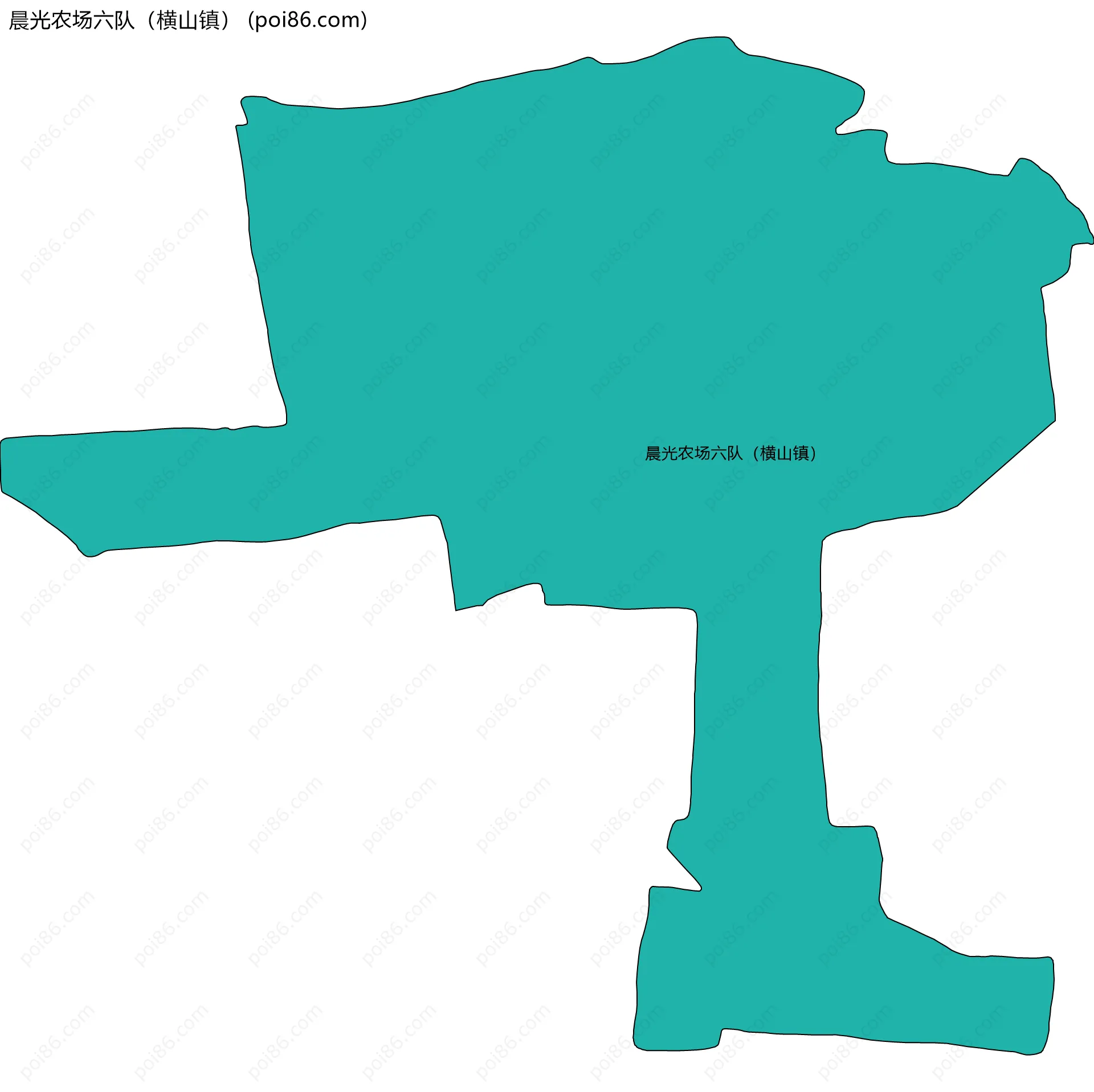 晨光农场六队（横山镇）边界地图