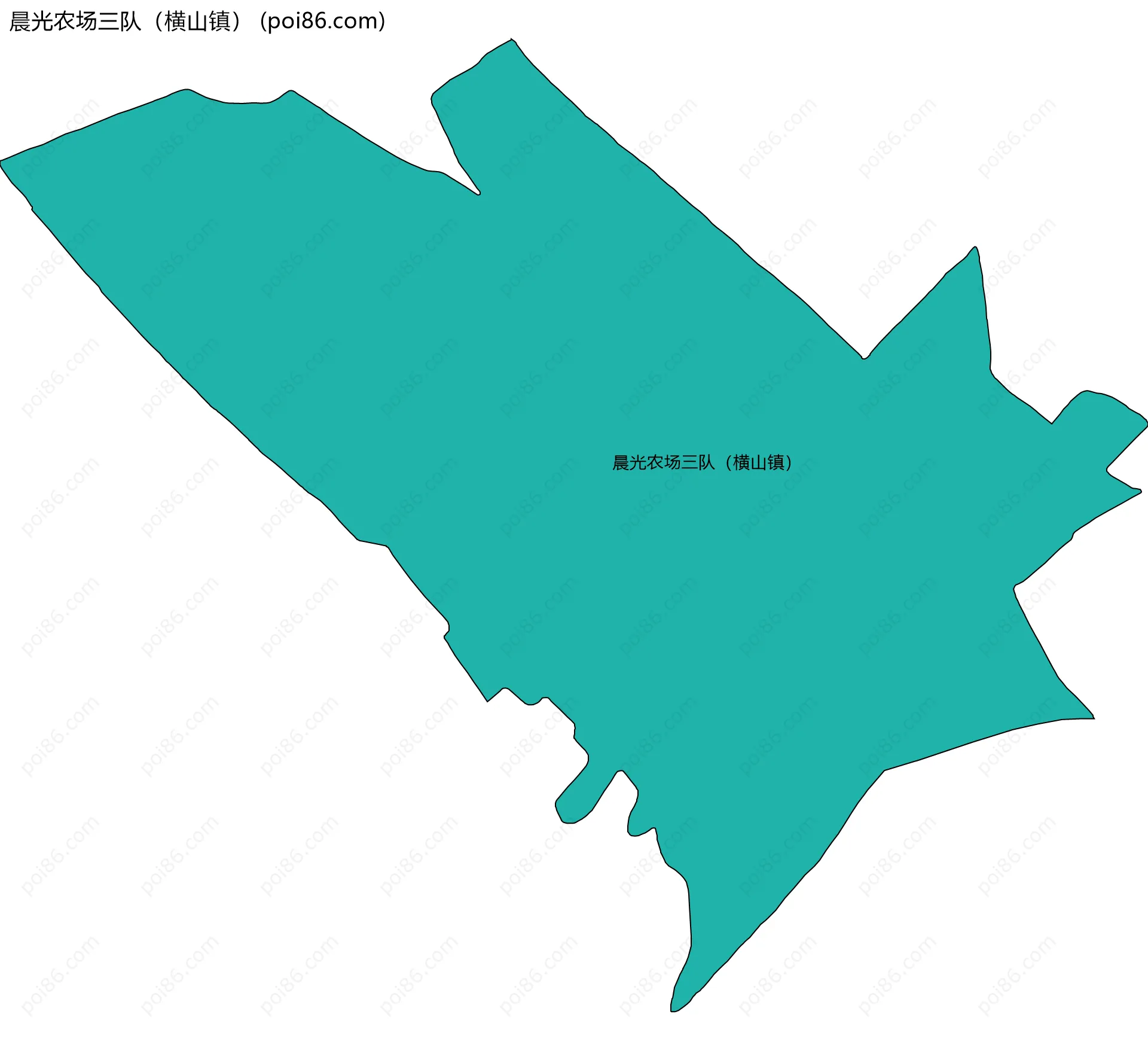 晨光农场三队（横山镇）边界地图