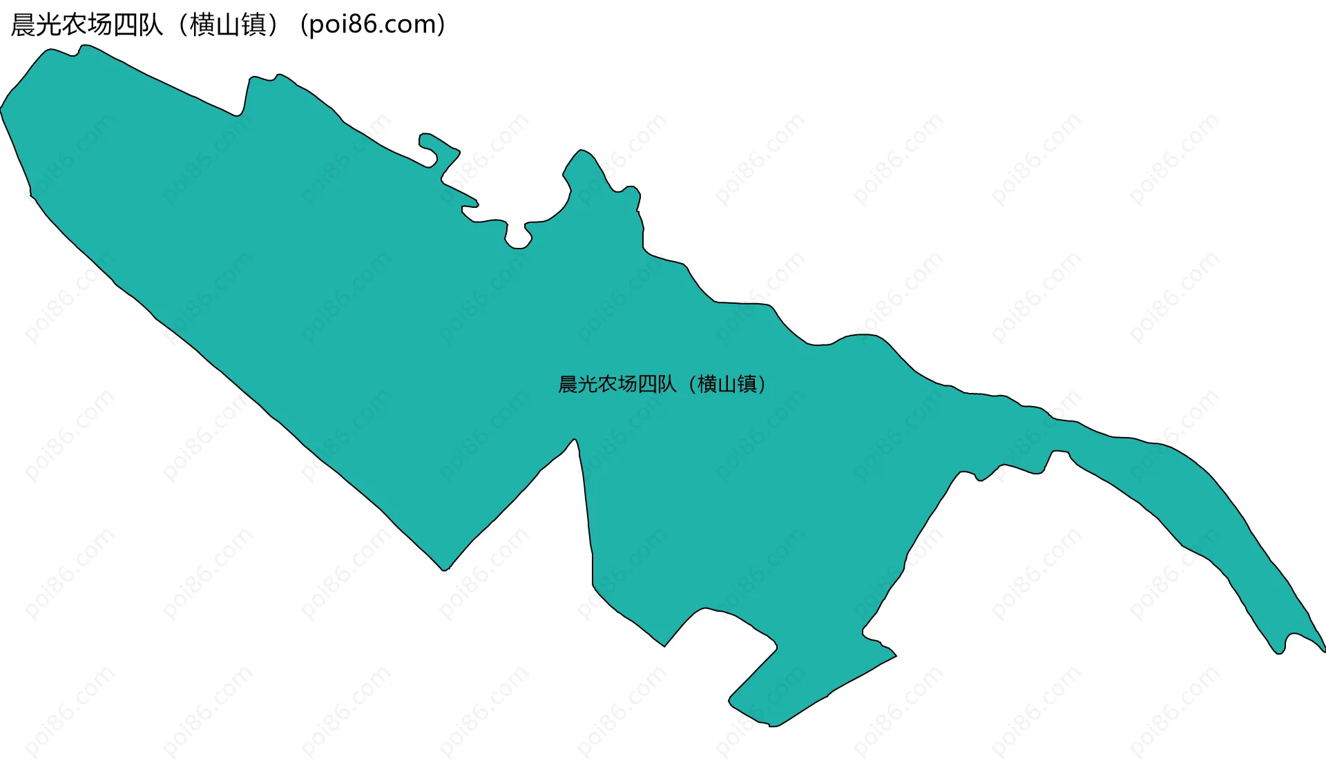 晨光农场四队（横山镇）边界地图