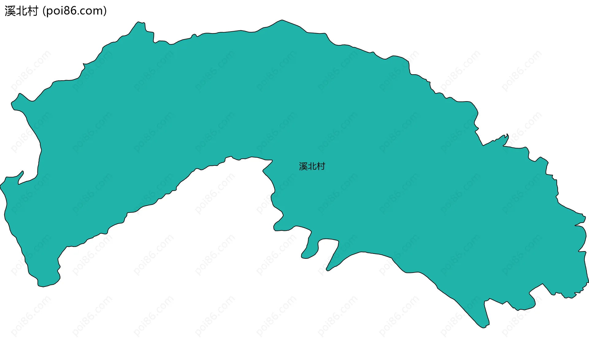 溪北村边界地图