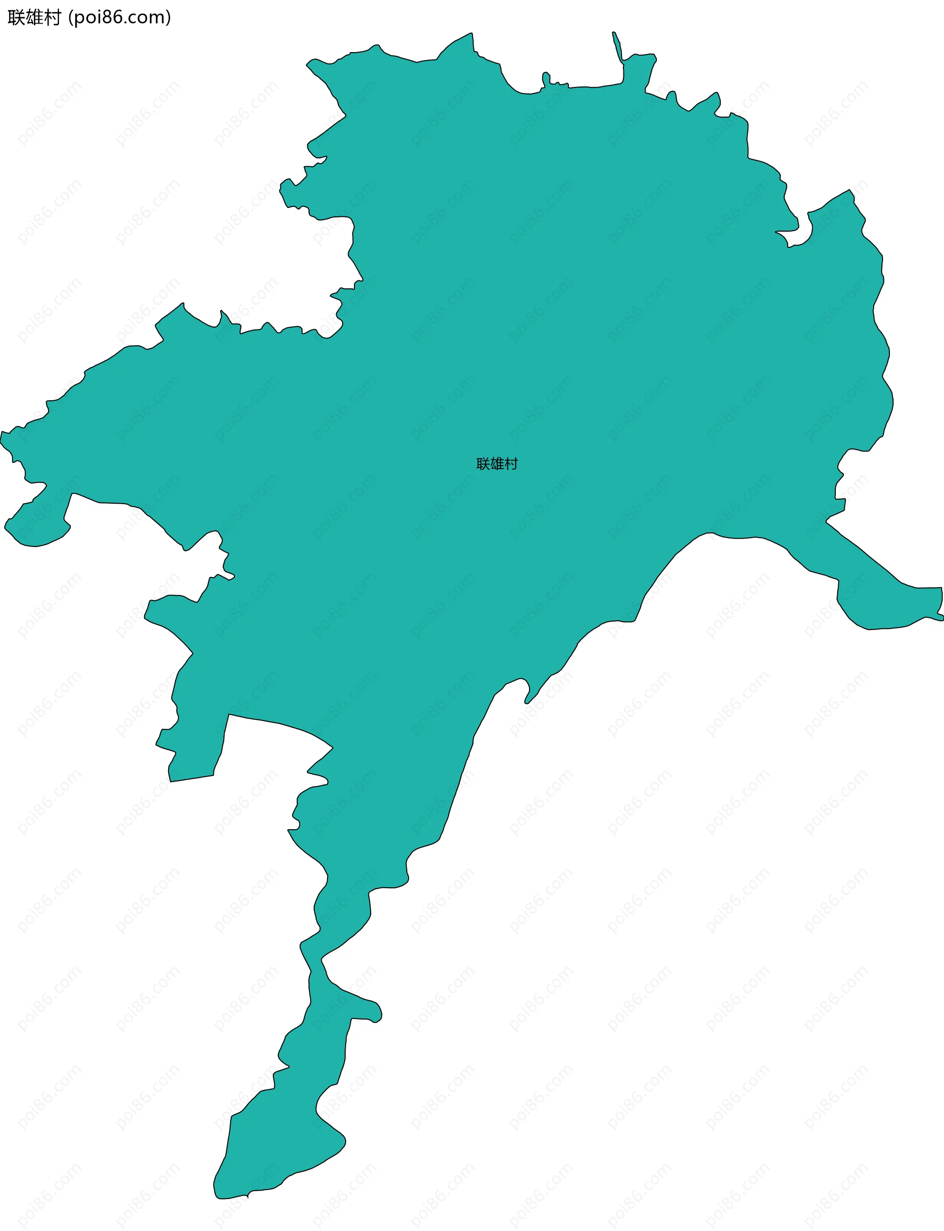 联雄村边界地图