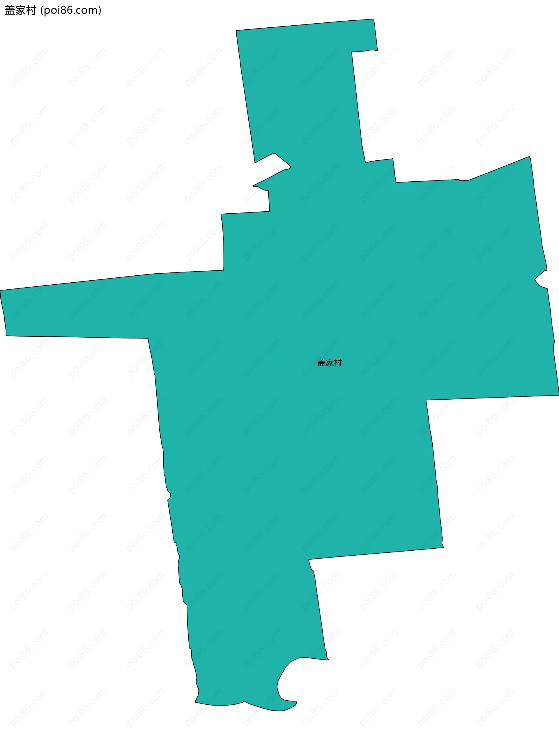 盖家村边界地图