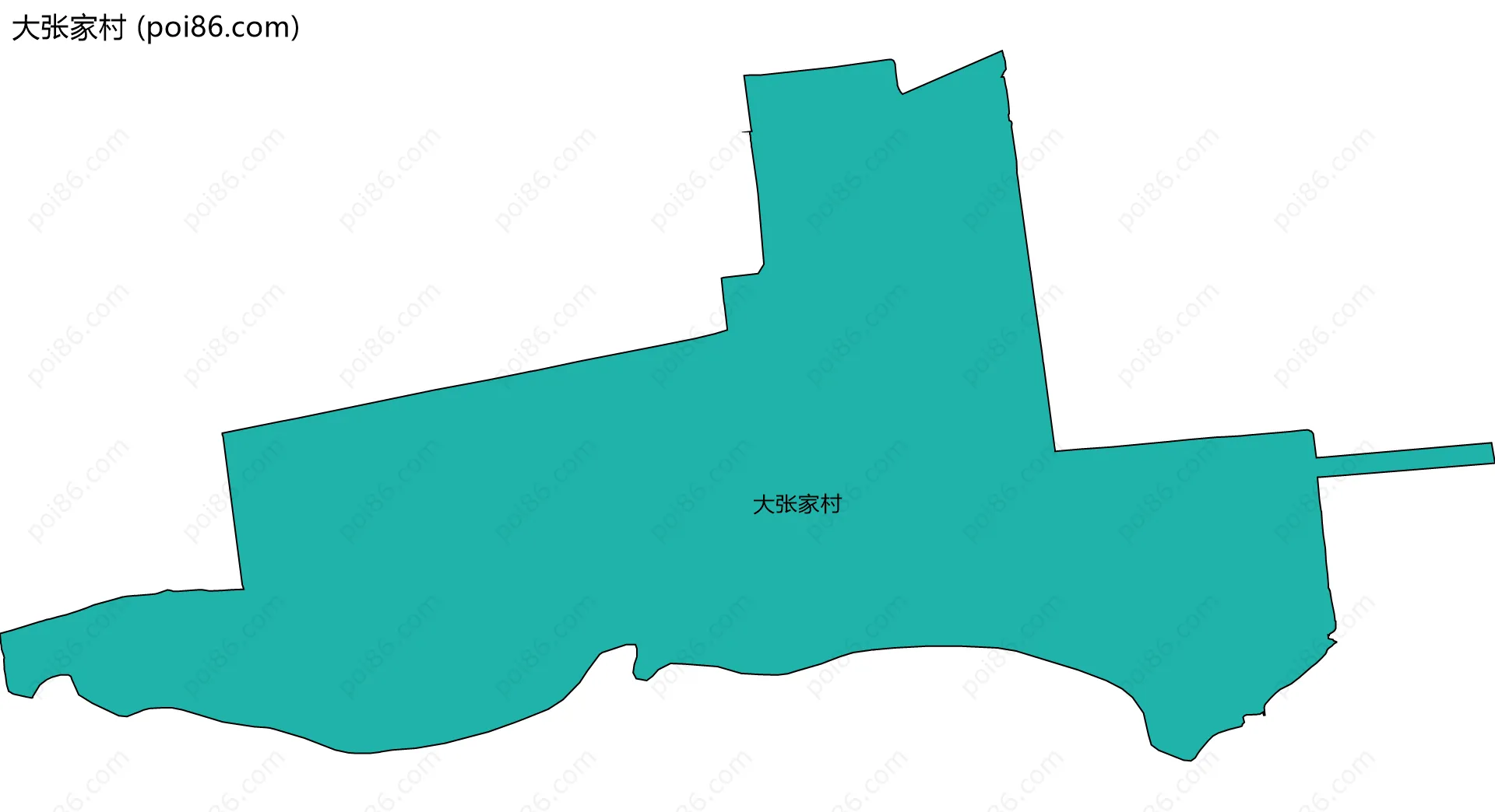 大张家村边界地图