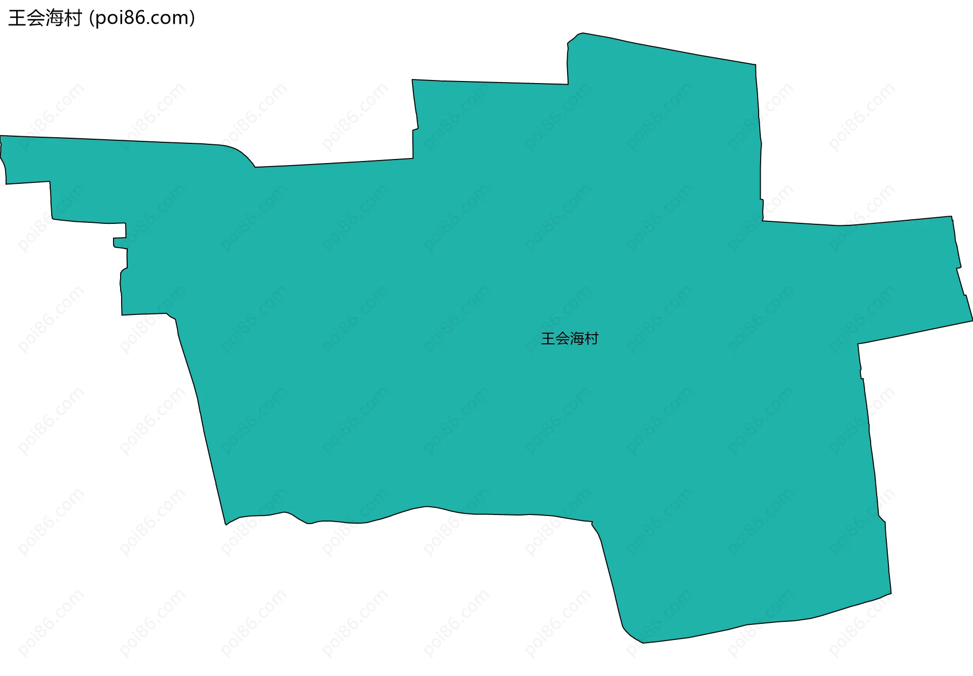 王会海村边界地图