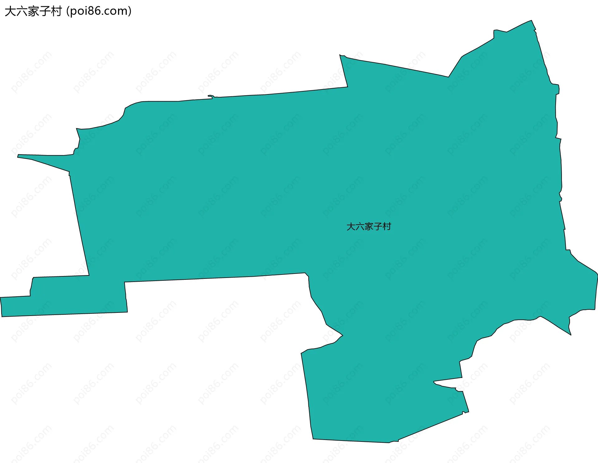 大六家子村边界地图