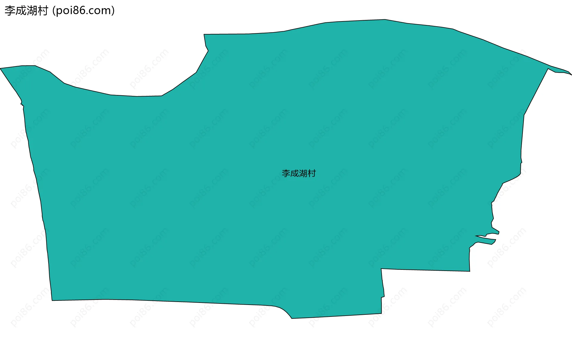 李成湖村边界地图