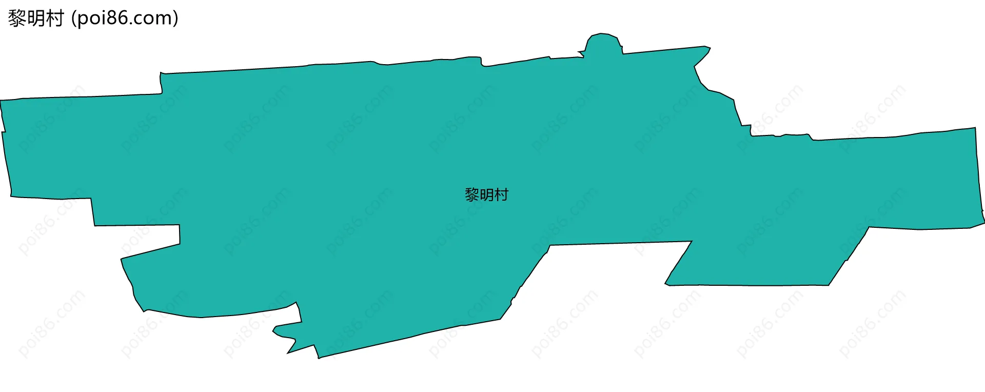 黎明村边界地图