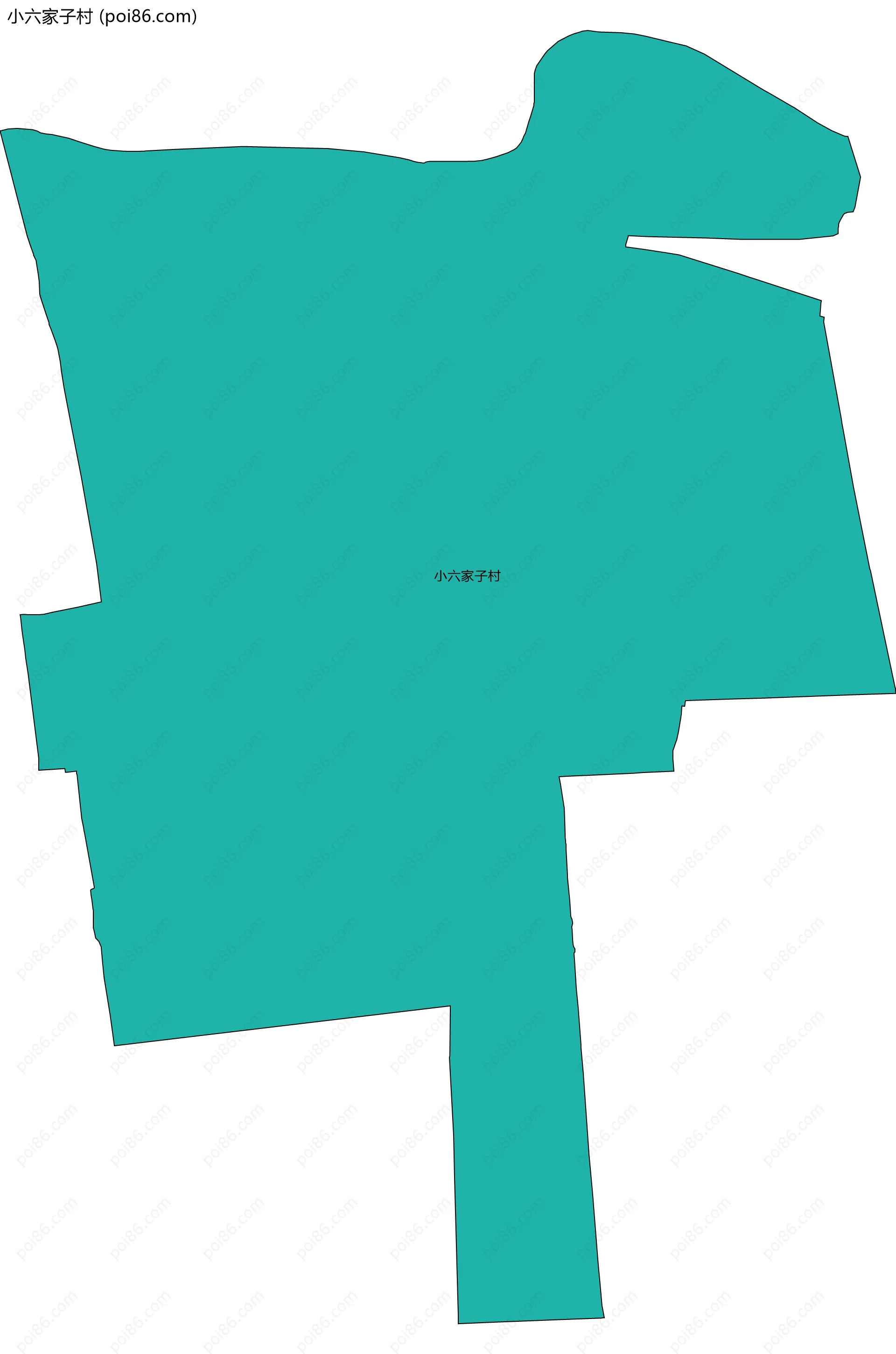 小六家子村边界地图