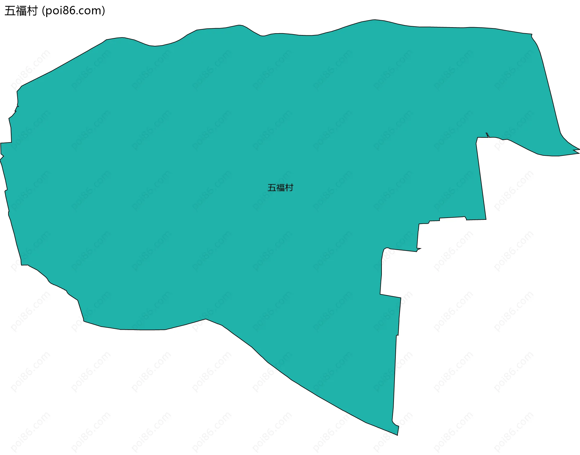 五福村边界地图