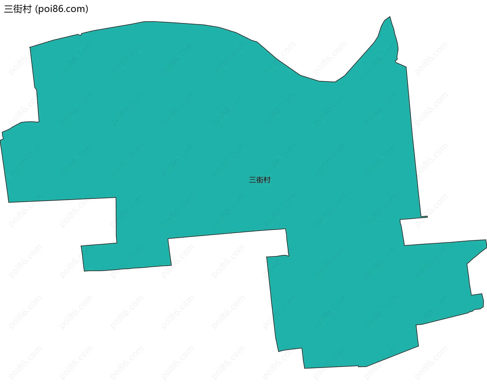 三街村边界地图