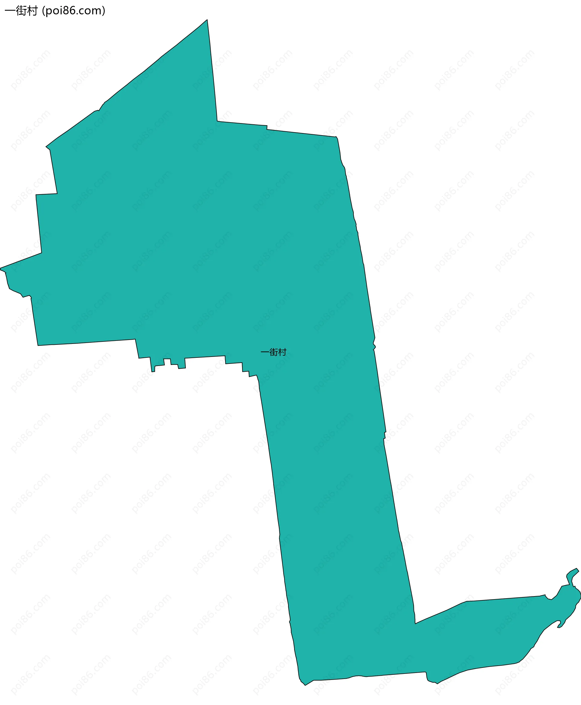 一街村边界地图