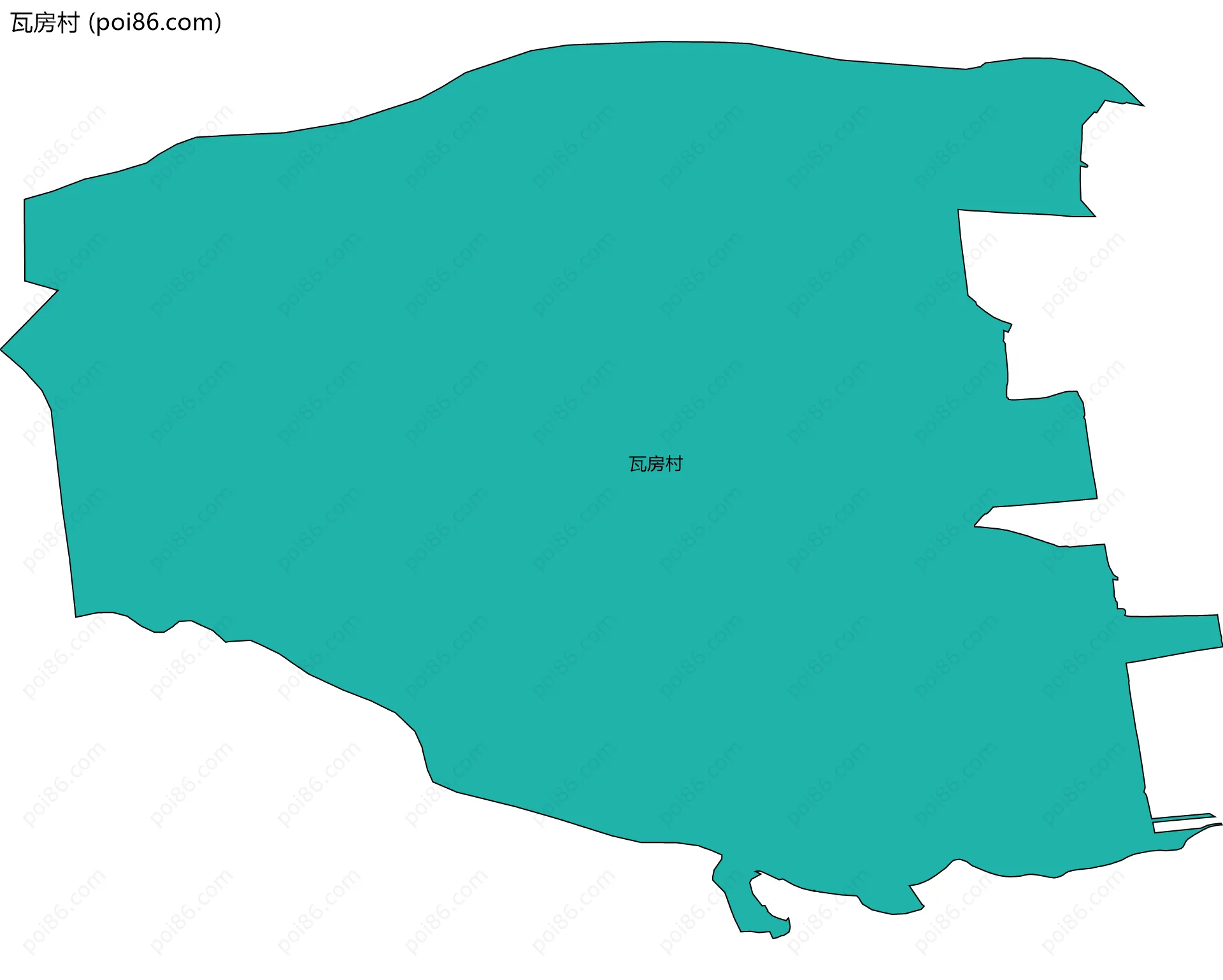瓦房村边界地图