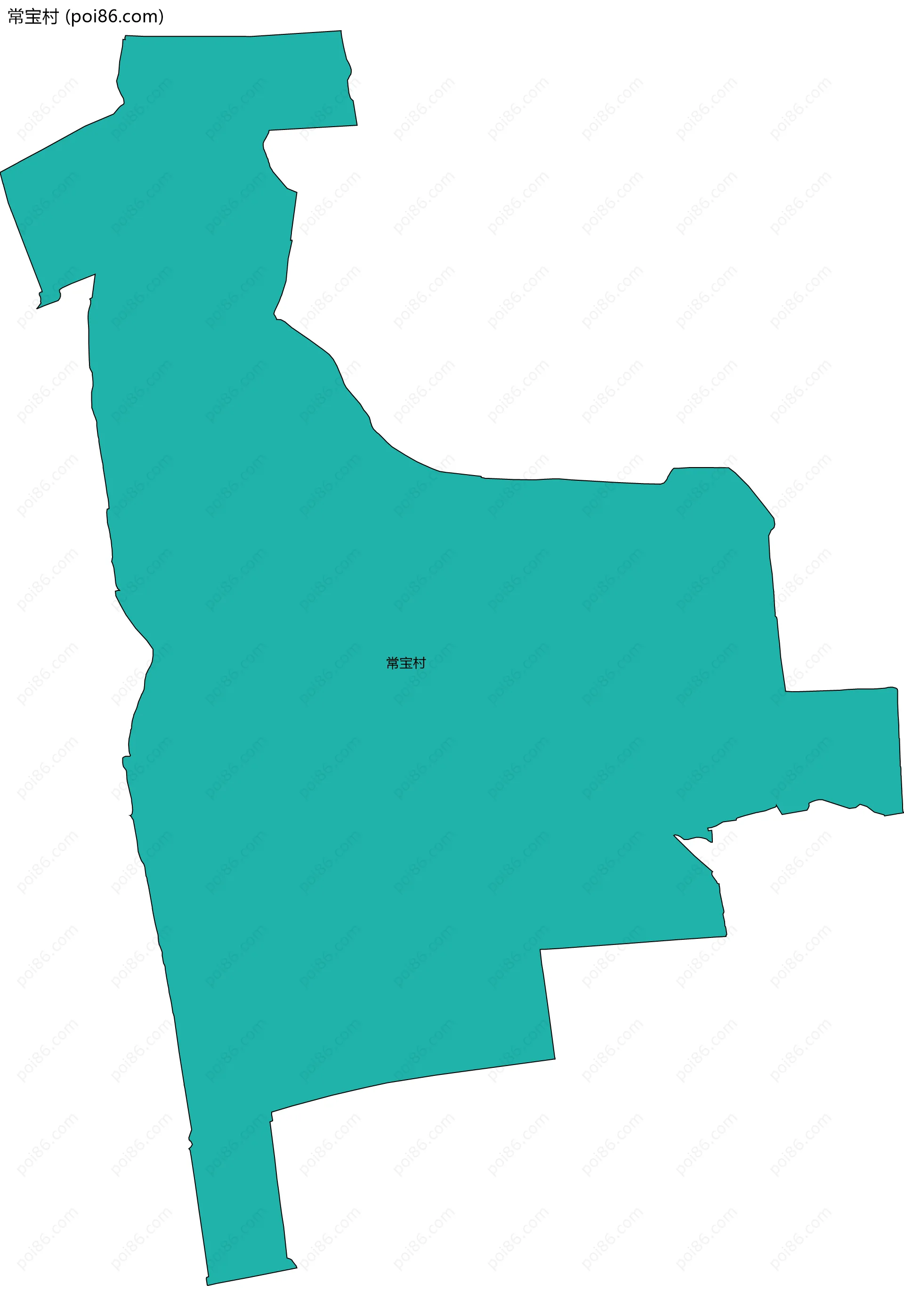 常宝村边界地图